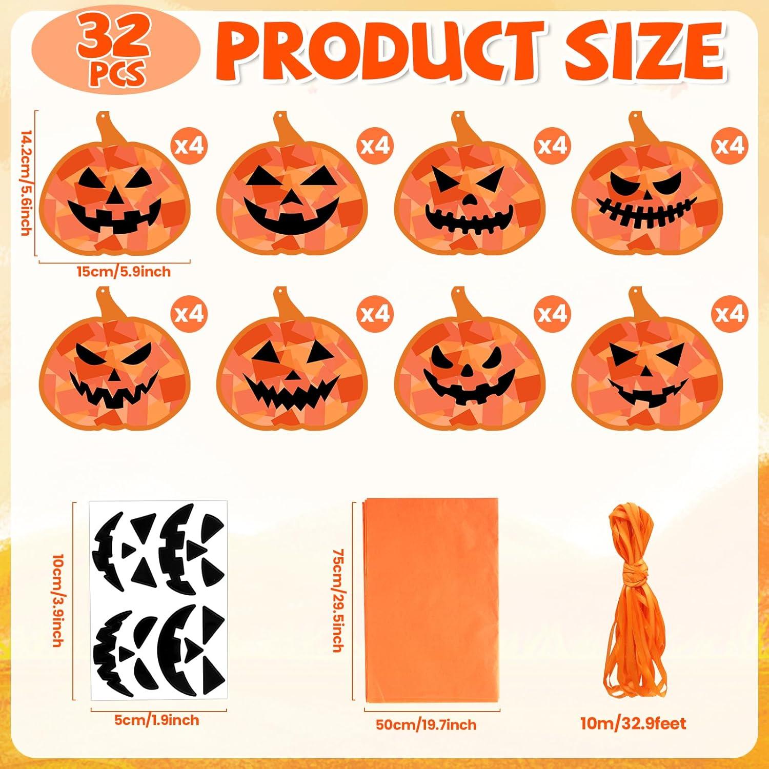 Kit de Manualidades Halloween 32 Piezas Gisgfim - Calabazas DIY