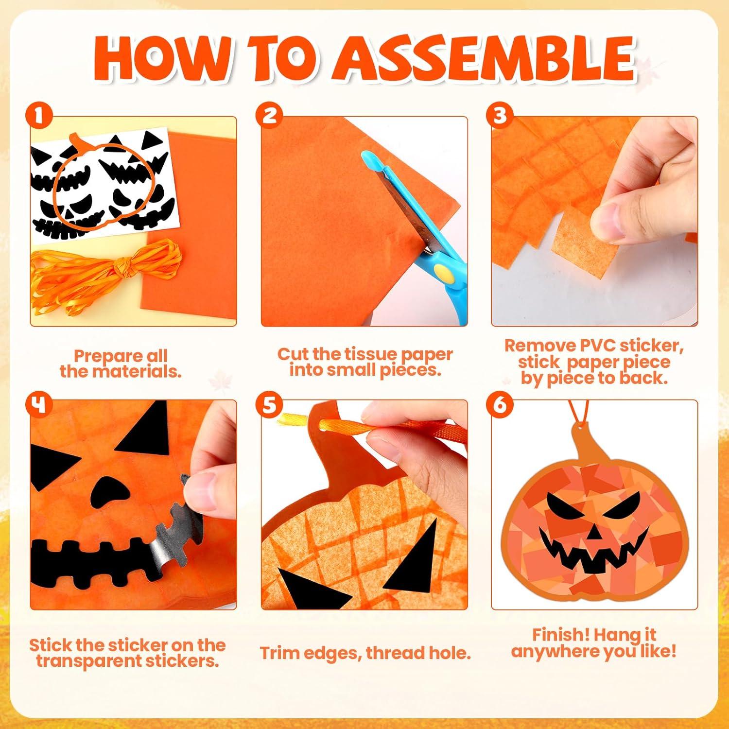 Kit de Manualidades Halloween 32 Piezas Gisgfim - Calabazas DIY