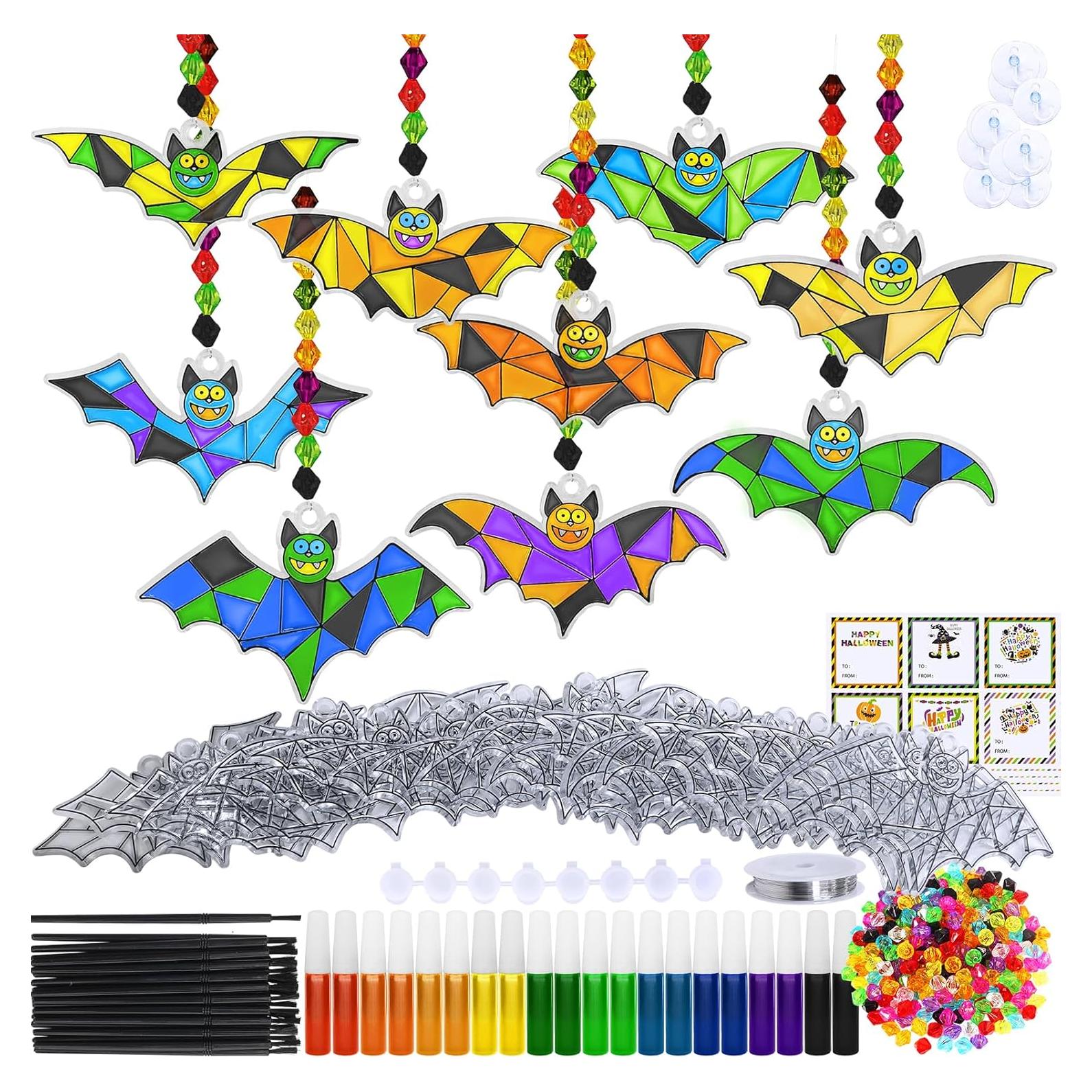 Kit de Manualidades Winlyn 27 Suncatchers Murciélago Halloween