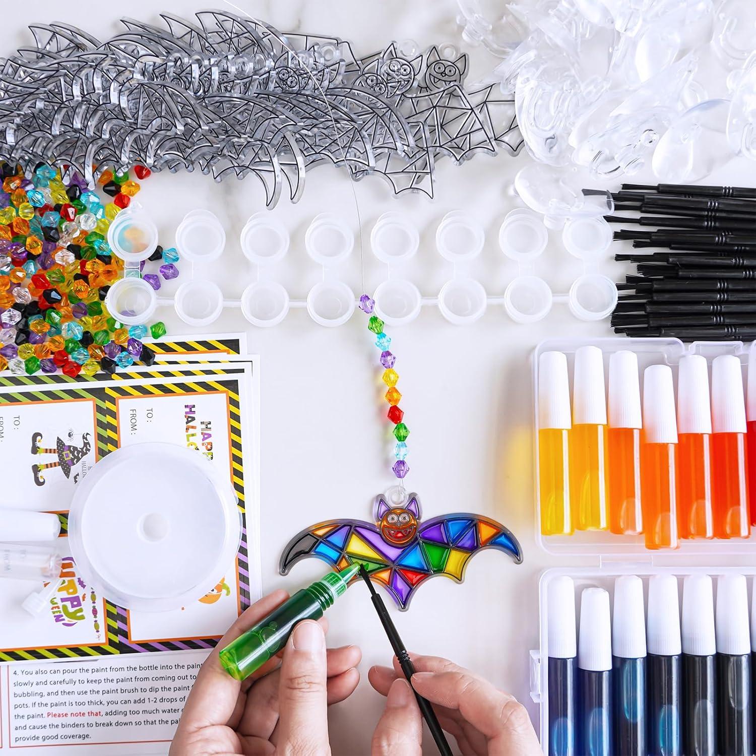 Kit de Manualidades Winlyn 27 Suncatchers Murciélago Halloween