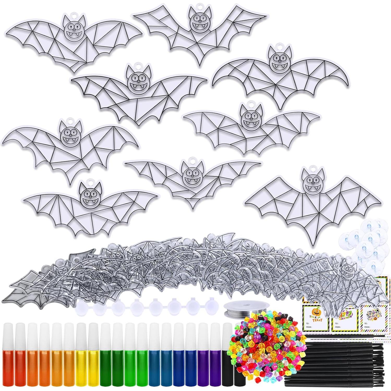 Kit de Manualidades Winlyn 27 Suncatchers Murciélago Halloween