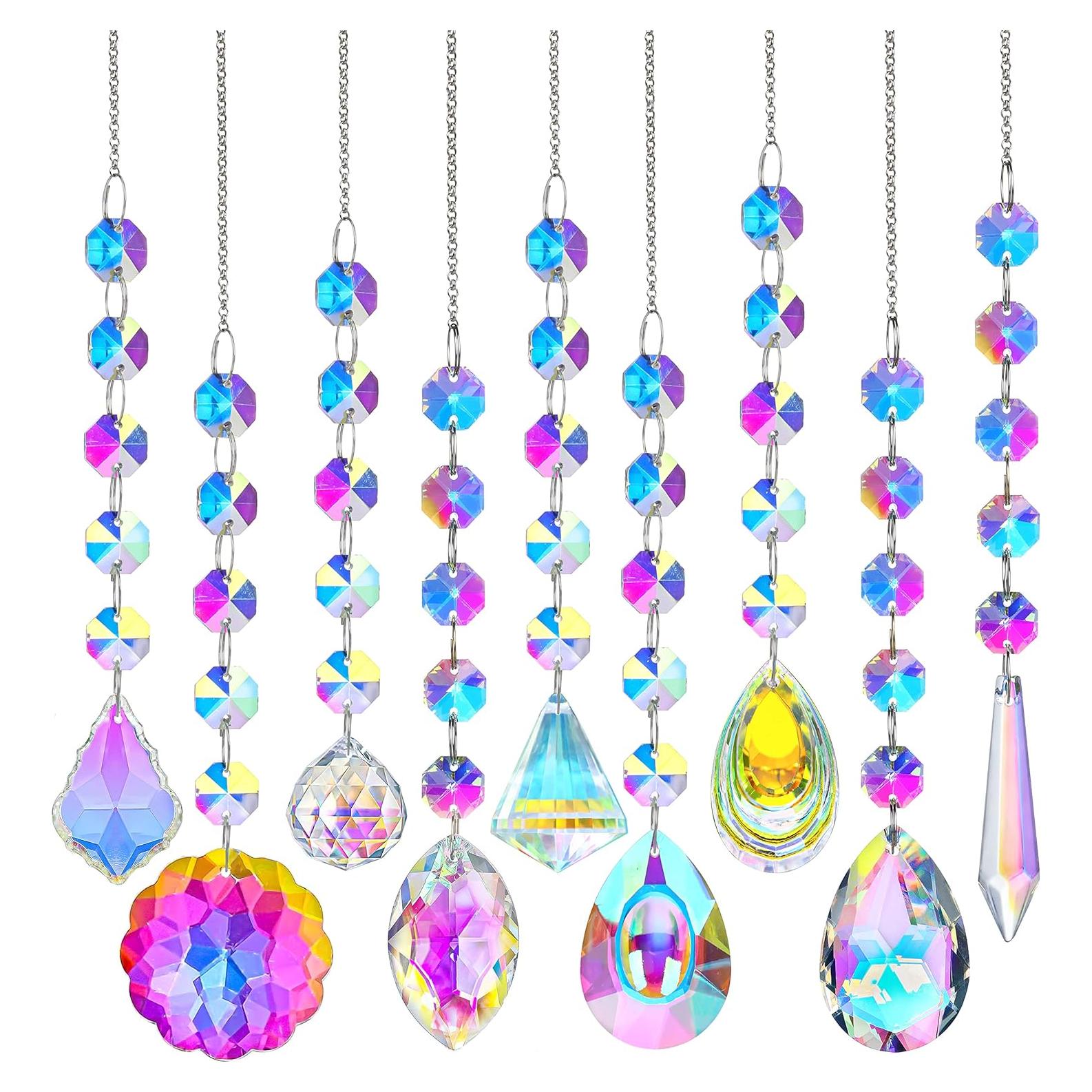 KANPURA 9 PCS Atrapasueños de Cristal Arcoíris para Ventanas