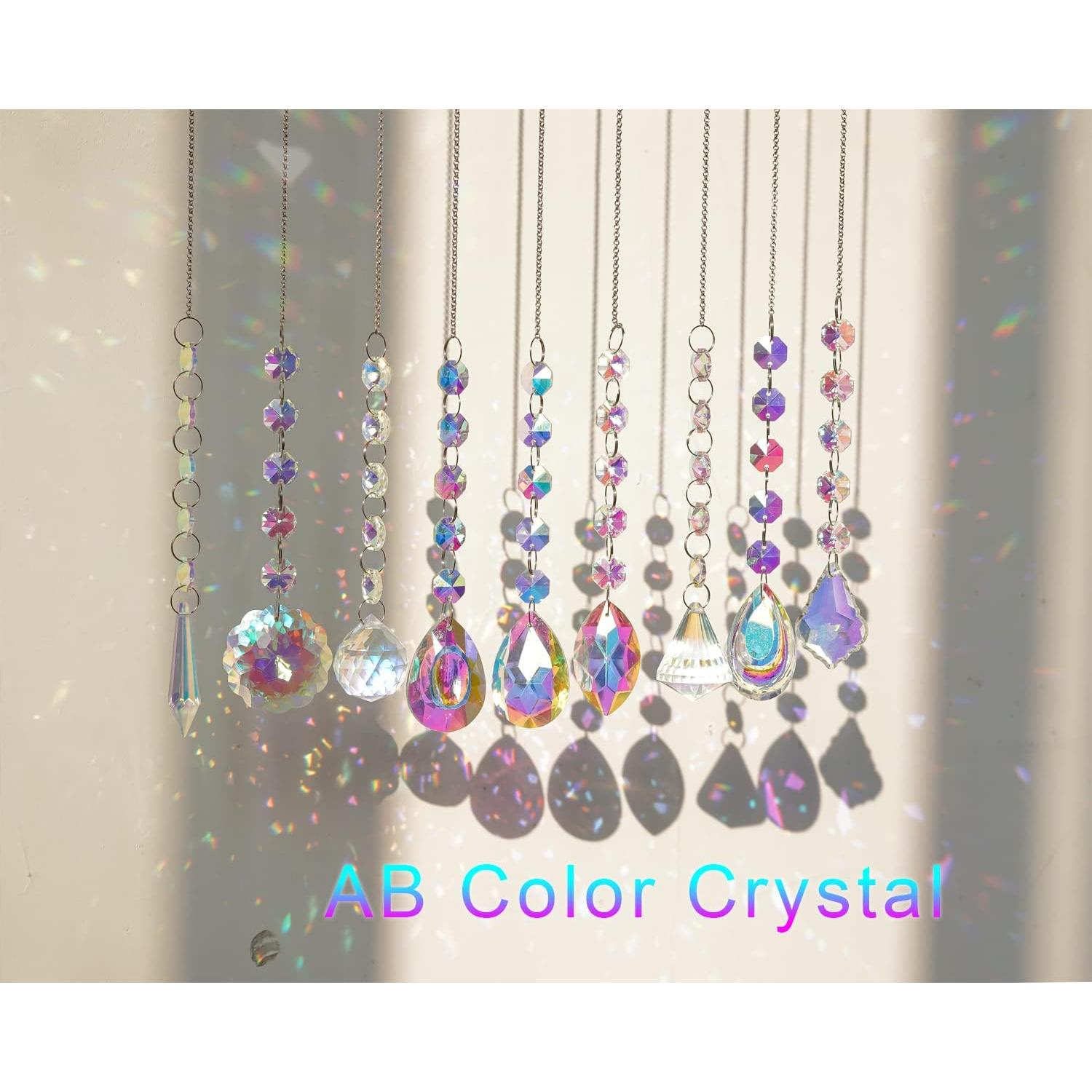 KANPURA 9 PCS Atrapasueños de Cristal Arcoíris para Ventanas