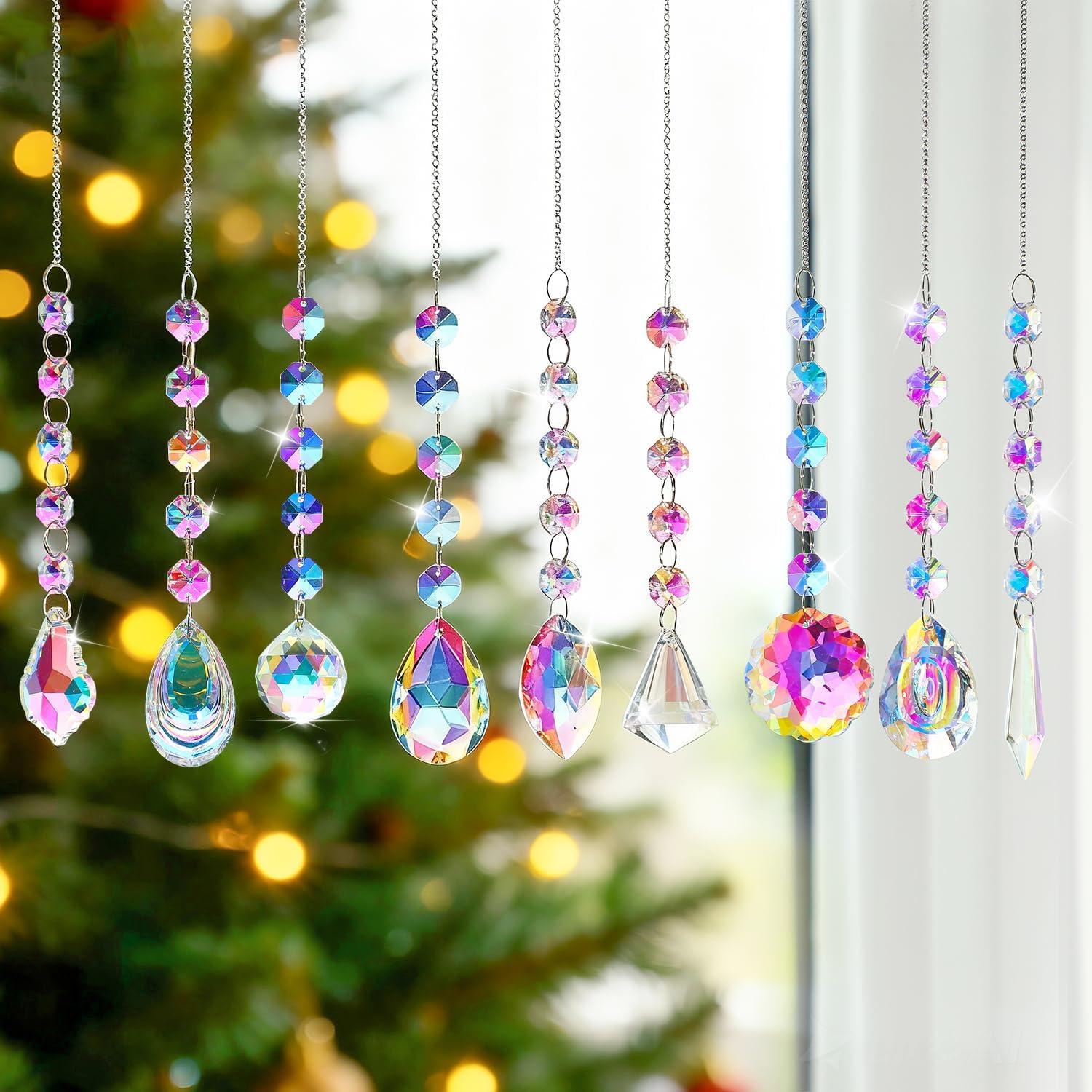 KANPURA 9 PCS Atrapasueños de Cristal Arcoíris para Ventanas