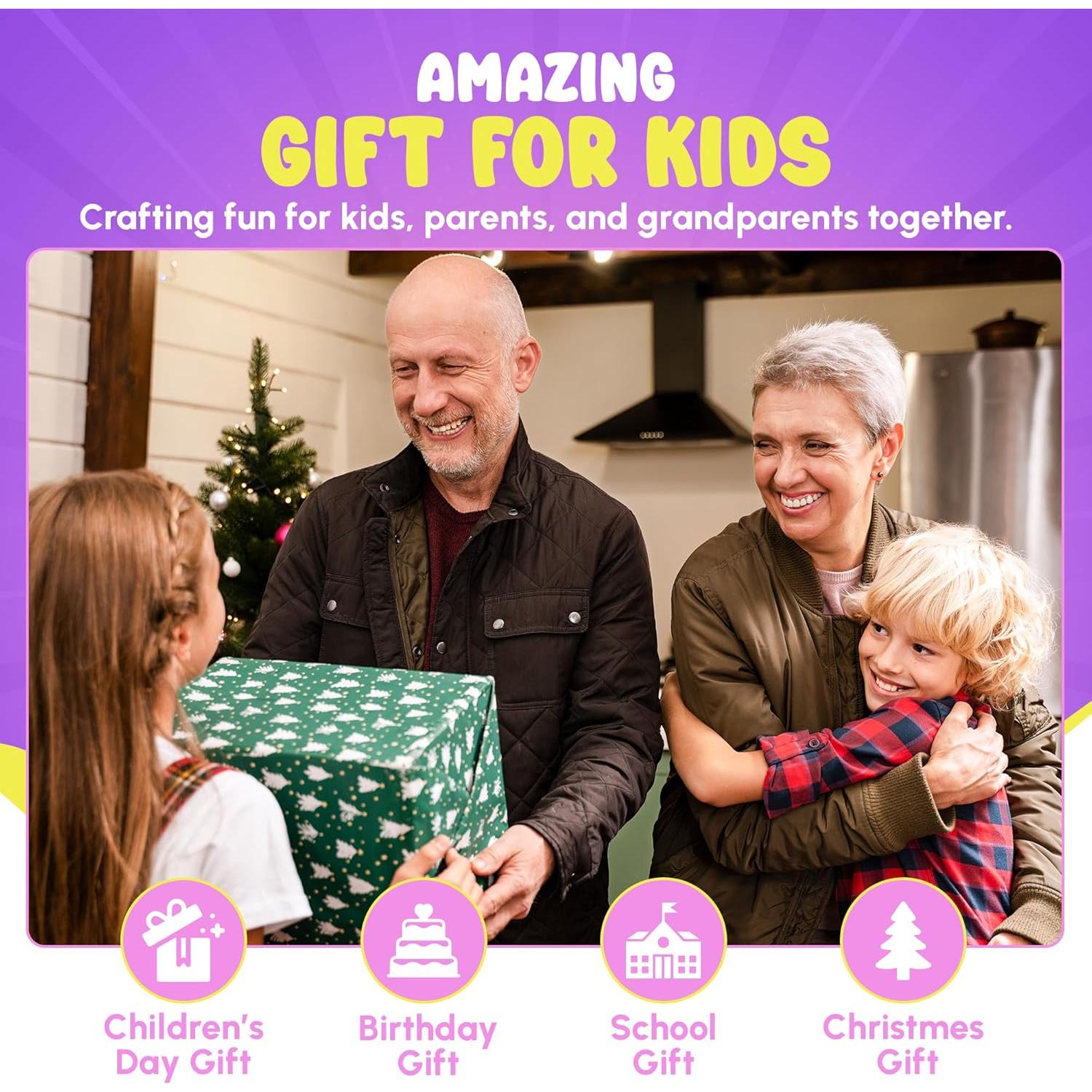 Kit de Telar KITHAVEN para Niños y Adultos - Manualidades DIY