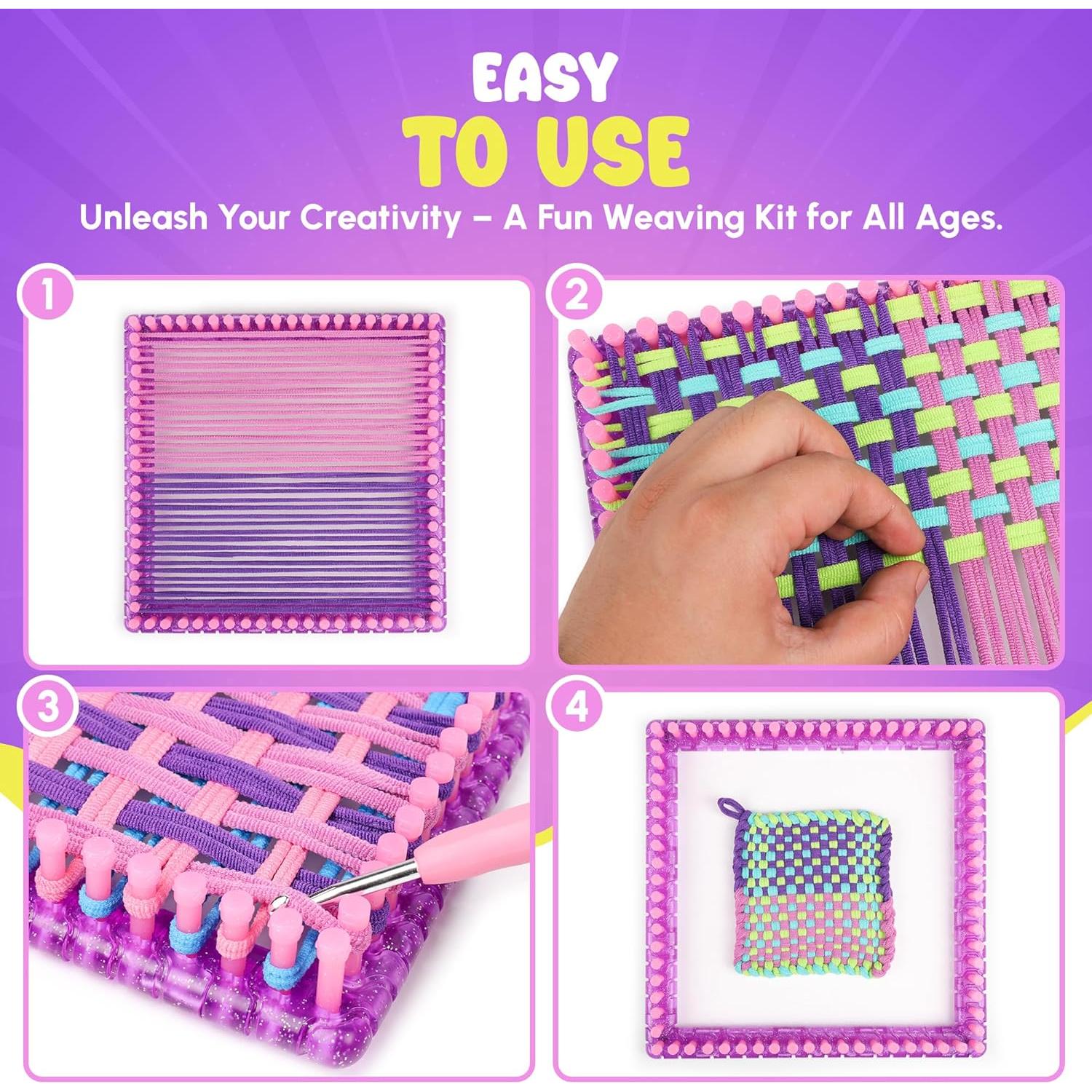 Kit de Telar KITHAVEN para Niños y Adultos - Manualidades DIY