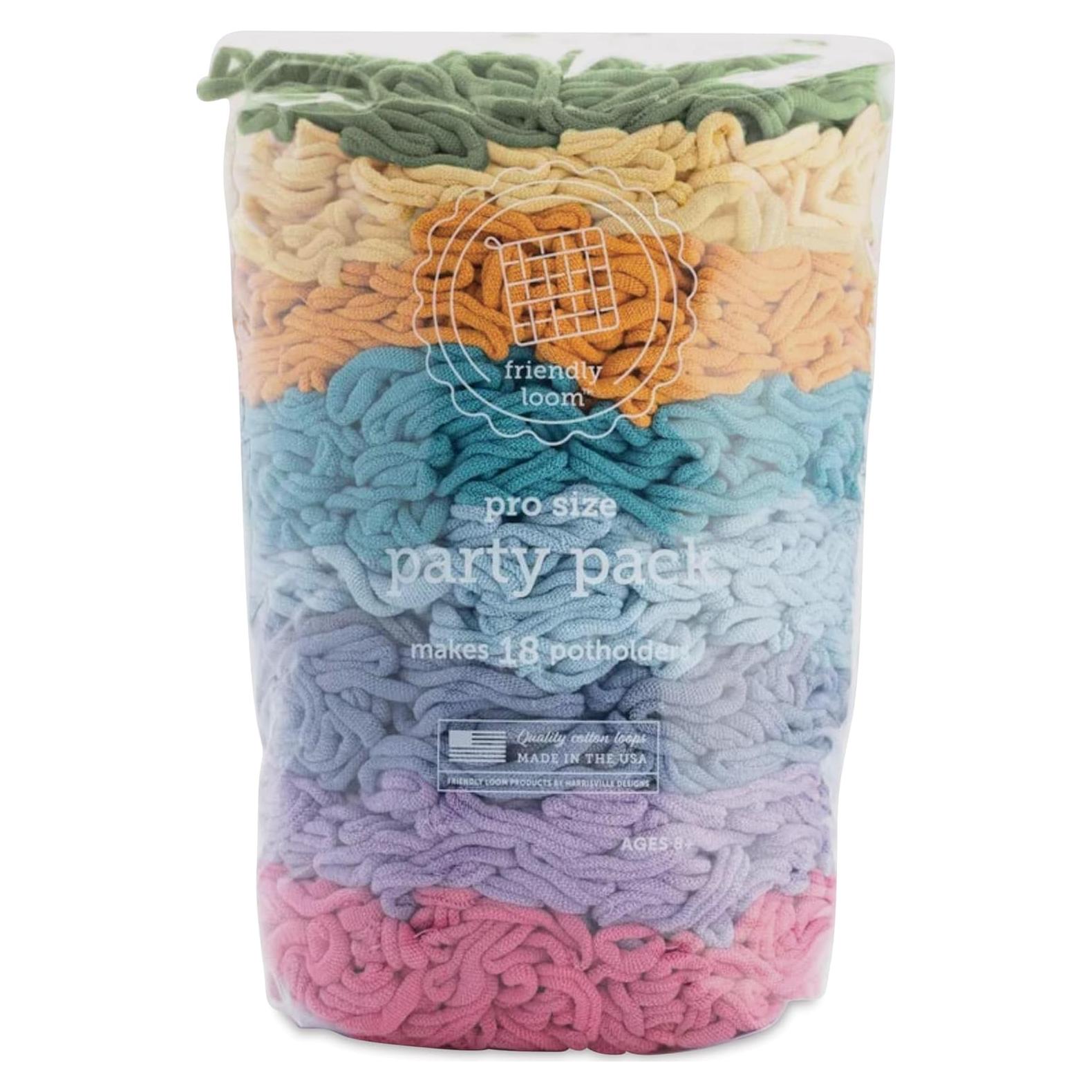 Kit de Tejido de Posavasos Friendly Loom - 18 Bucles Algodón Botánico