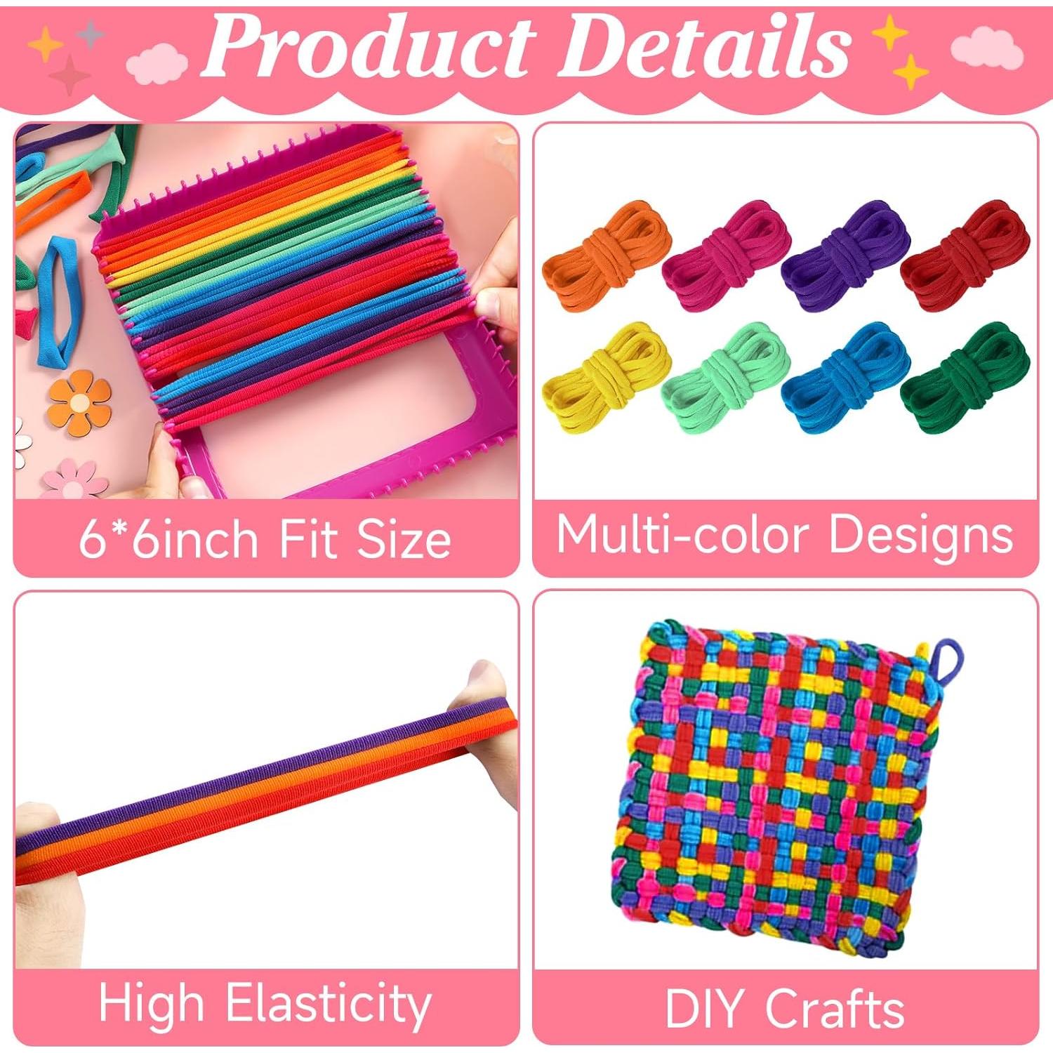 Kit de Manualidades ZOIIWA 600 Piezas Bucles de Telar Multicolor