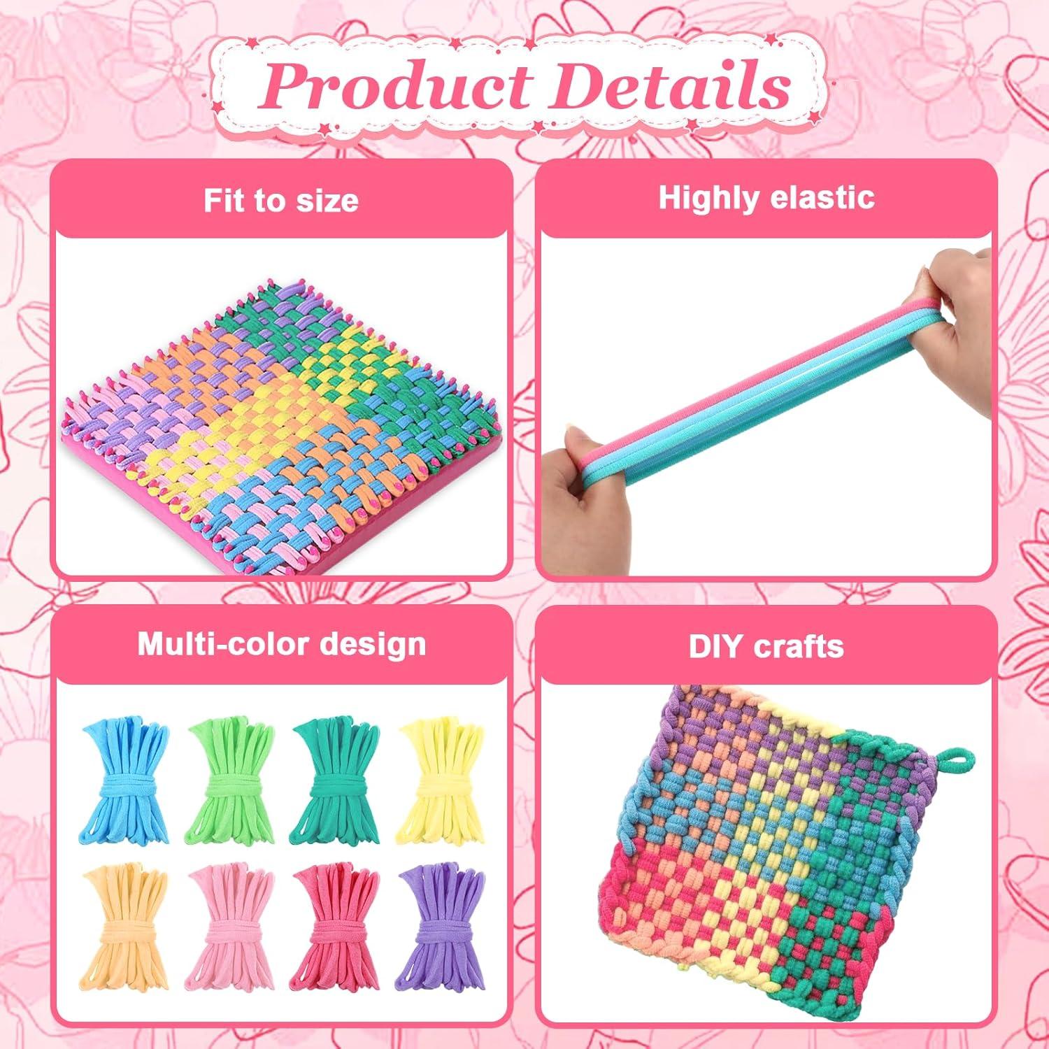 800 Bandas de Telar Coloridas 8cm Apausvcm para Manualidades