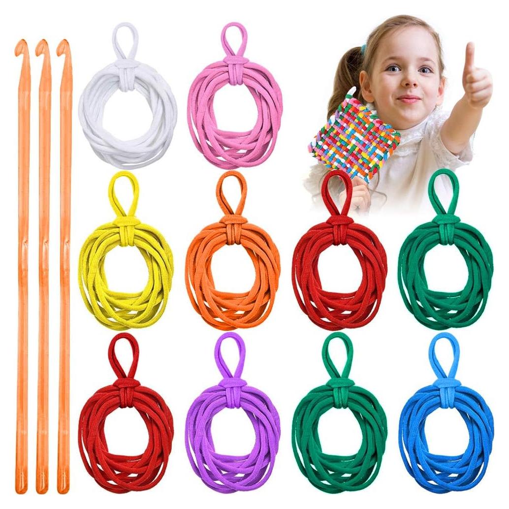 Bucles de Tejido KINMAD 192 Piezas Algodón 11 cm Multicolor