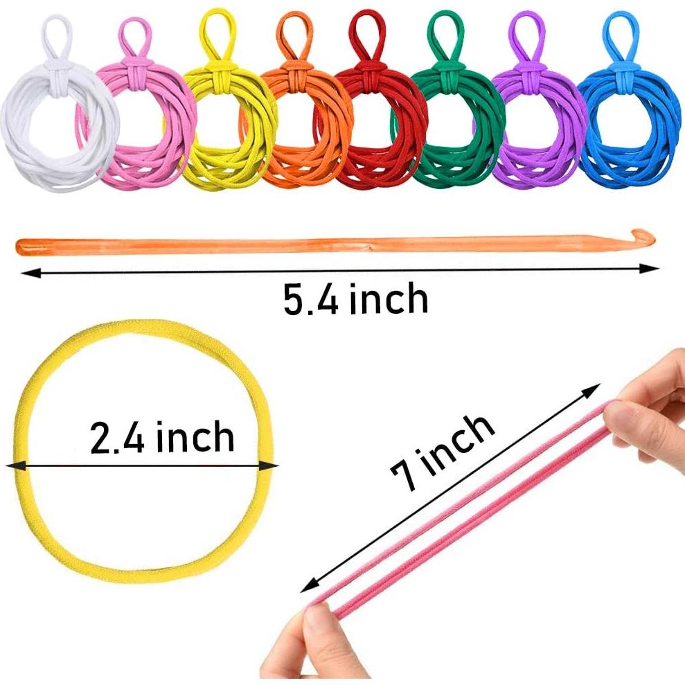 Bucles de Tejido KINMAD 192 Piezas Algodón 11 cm Multicolor