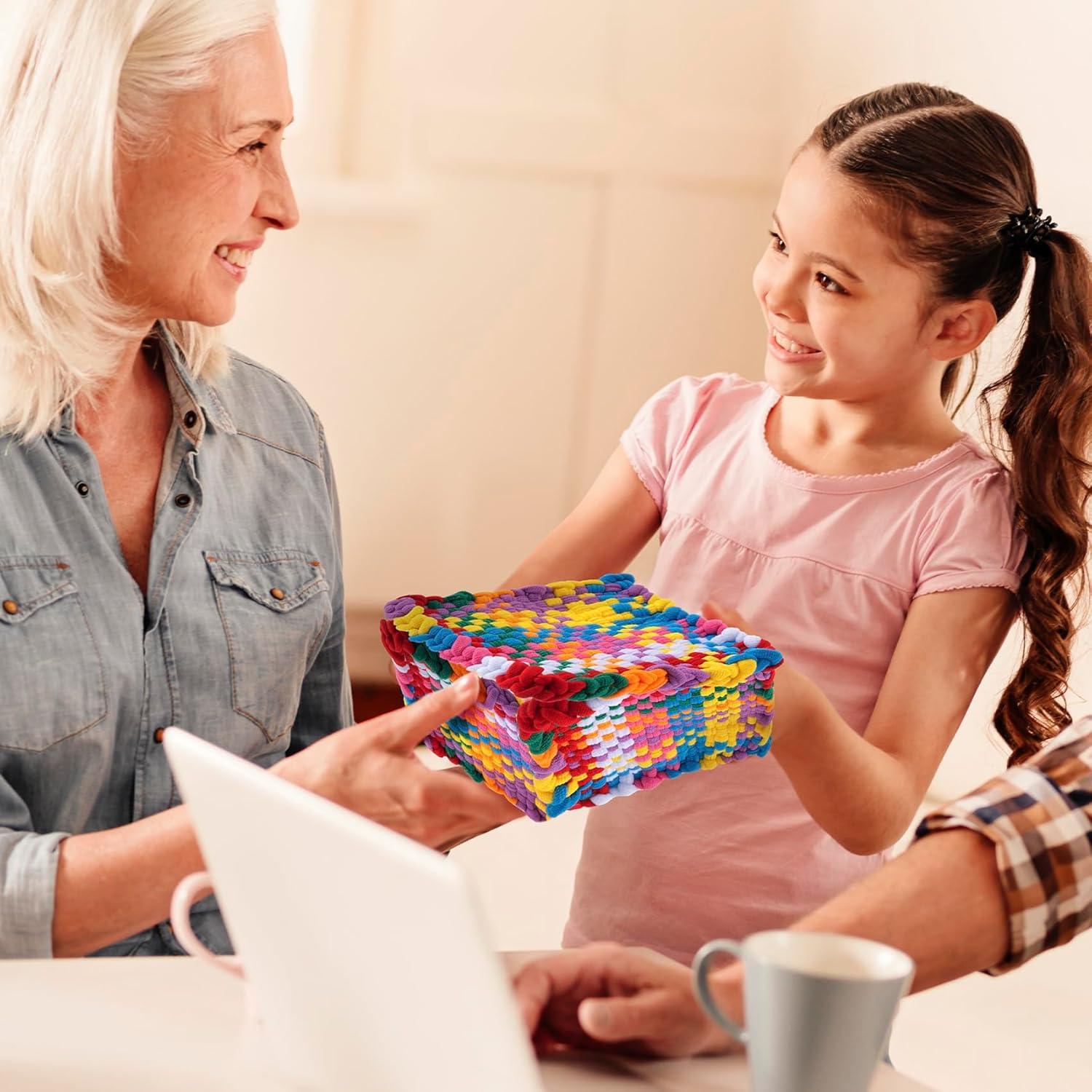 Kit de Bucles de Tejer STSTR 96 Piezas Nylon 17.7 cm Coloridos