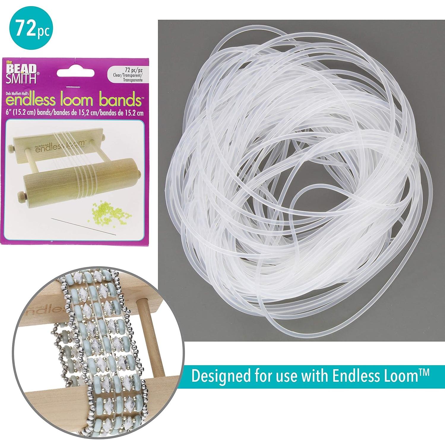 Bandas de Telar Sin Fin The Beadsmith 15.24 cm 72 Piezas Color Claro
