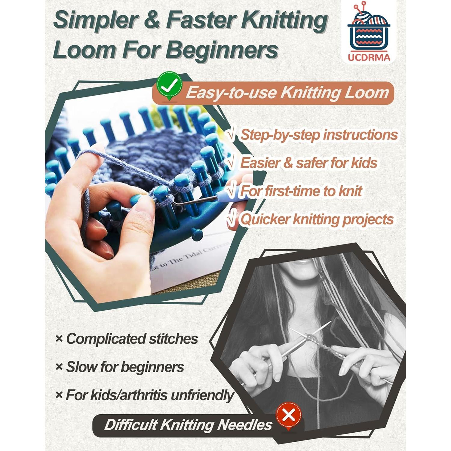 Kit de Telar de Tejer Redondo UCDRMA 3 Tamaños para Principiantes
