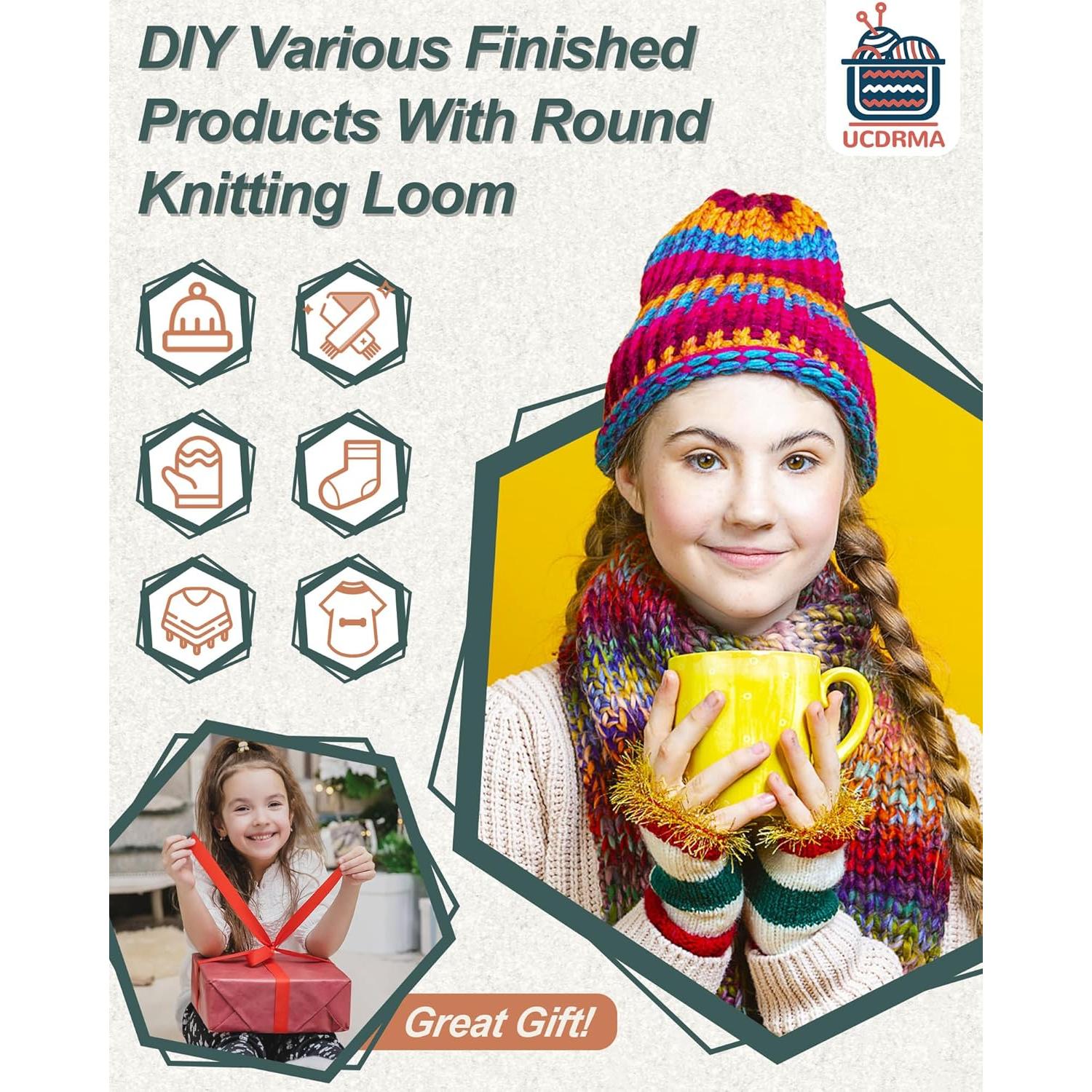 Kit de Telar de Tejer Redondo UCDRMA 3 Tamaños para Principiantes