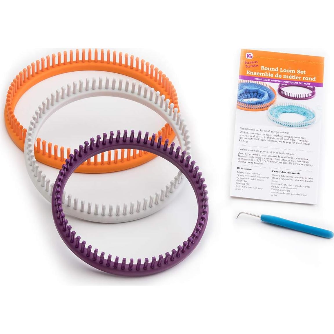 Juego de Telares Redondos Premium Authentic Knitting Board - 3 Piezas