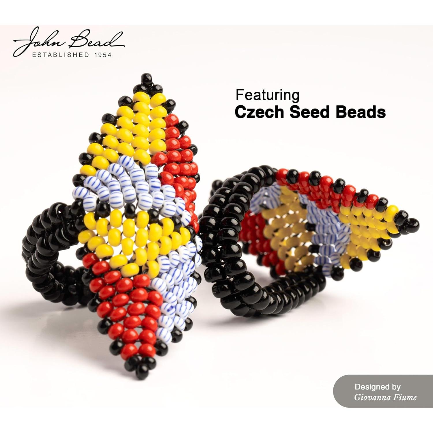 Perlas de Vidrio Checas 10/0 John Bead Platino Plata 49.87g