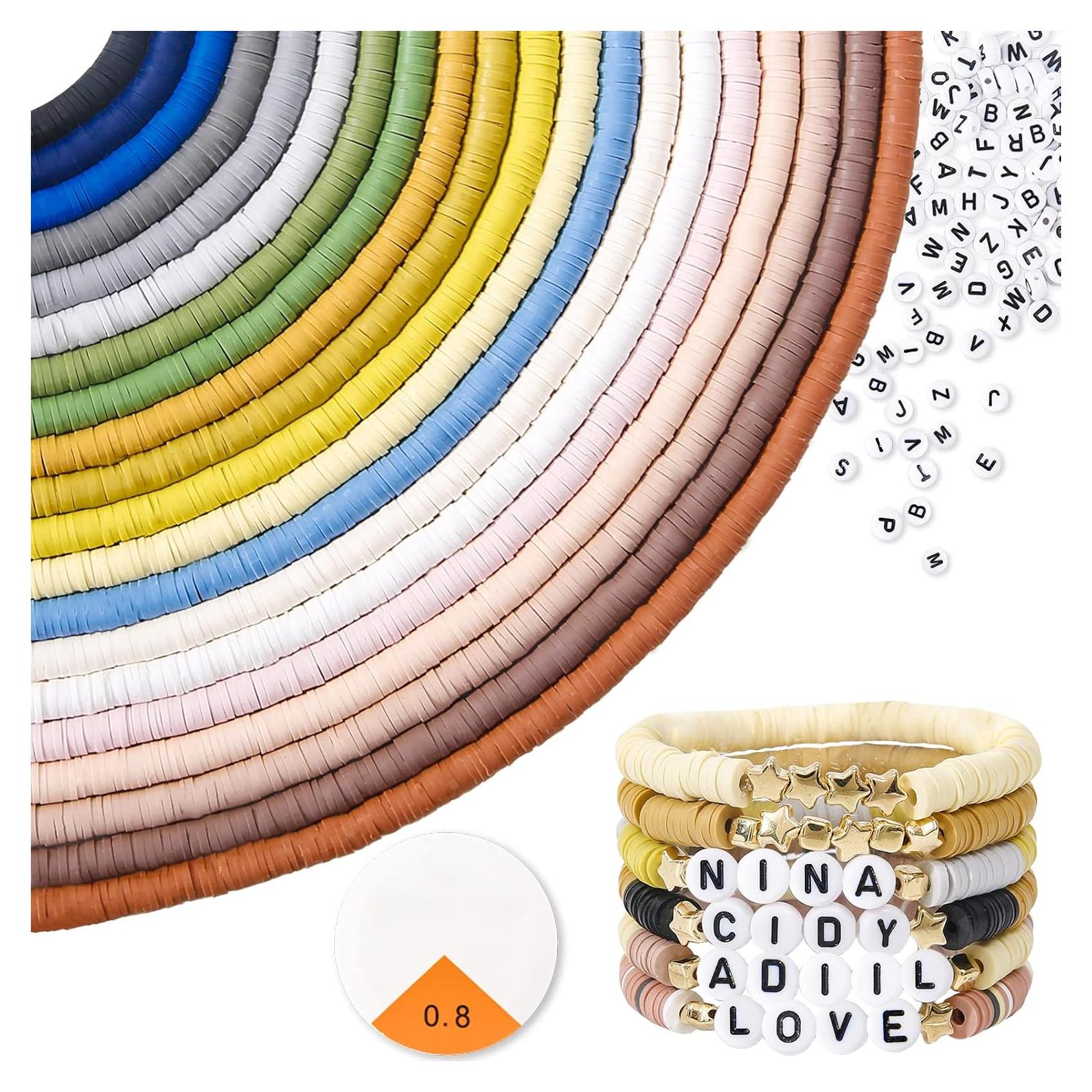 Kit de Fabricación de Pulseras ADIIL 7200 Piezas Arcilla 6mm