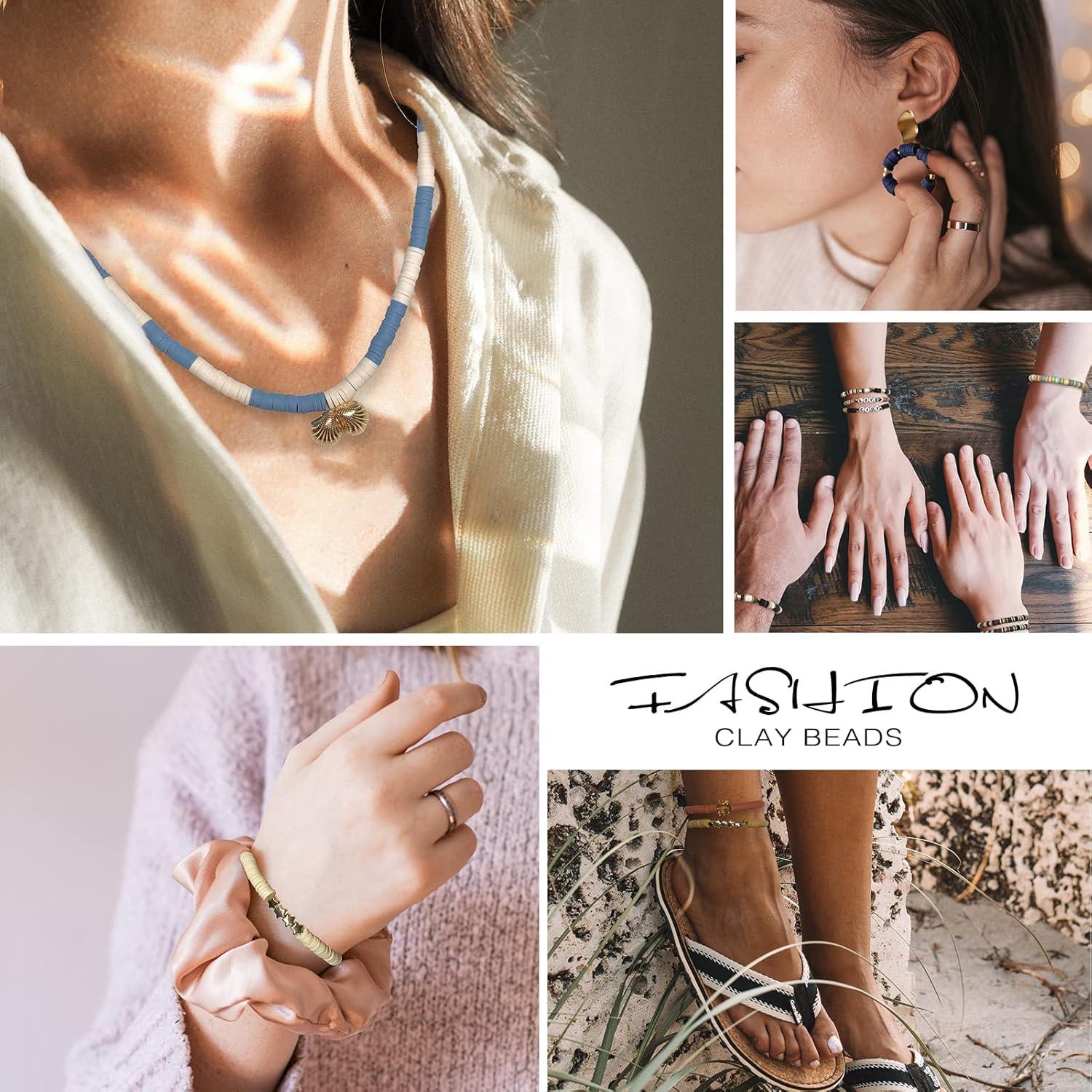 Kit de Fabricación de Pulseras ADIIL 7200 Piezas Arcilla 6mm