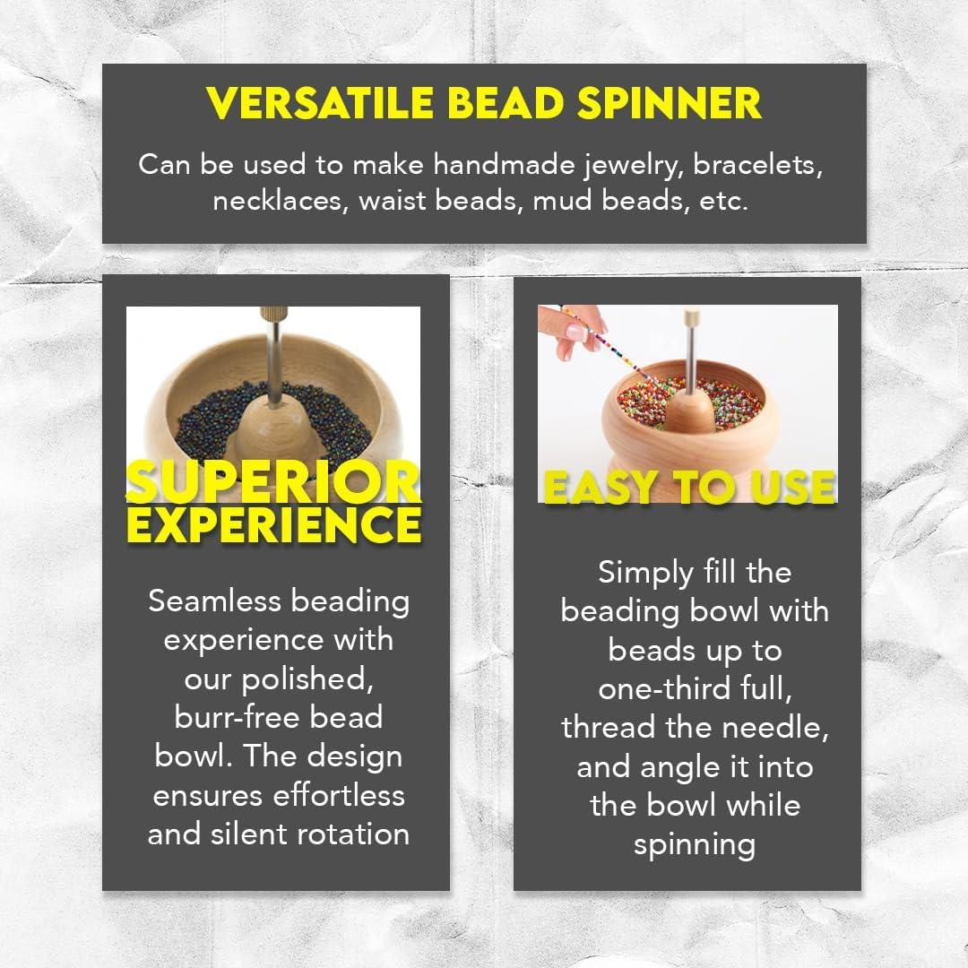 Spinner de Cuentas SE JT-BS04 - Herramienta de Joyería de Madera