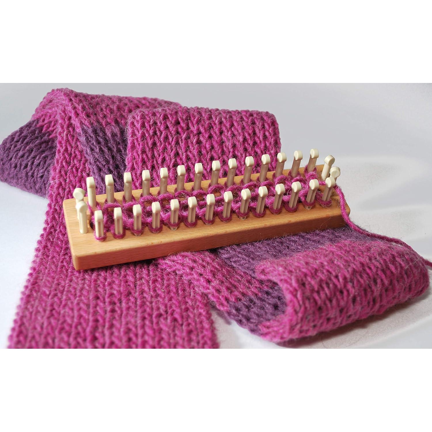 Telar de Madera 32 Clavos Authentic Knitting Board - Tejido Doble y Simple
