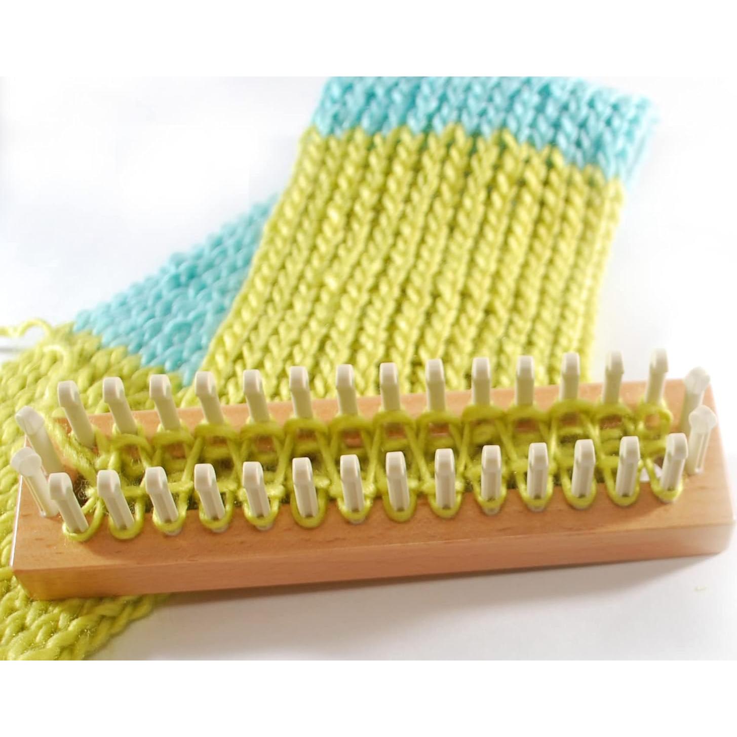 Telar de Madera 32 Clavos Authentic Knitting Board - Tejido Doble y Simple