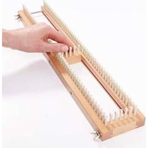 Tablero de Tejer Auténtico 45.72 cm Ajustable 106 Clavos Madera Dura