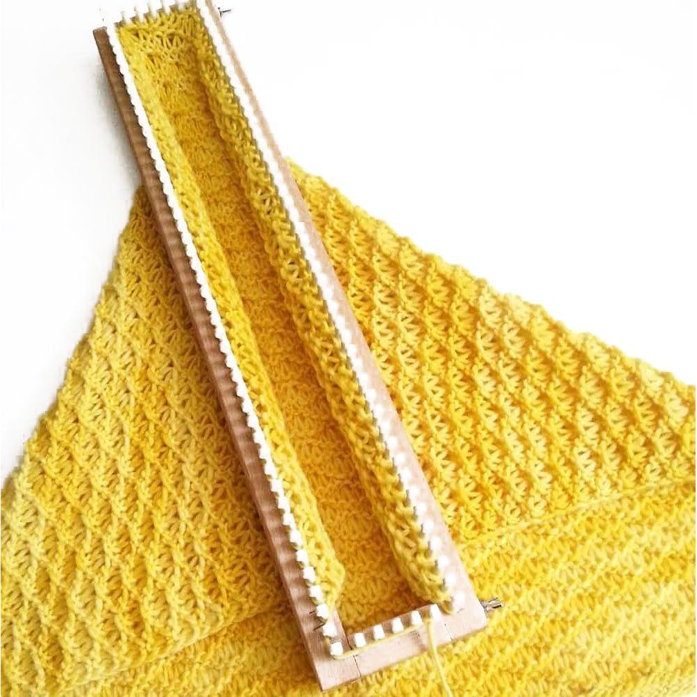 Tablero de Tejer Auténtico 45.72 cm Ajustable 106 Clavos Madera Dura