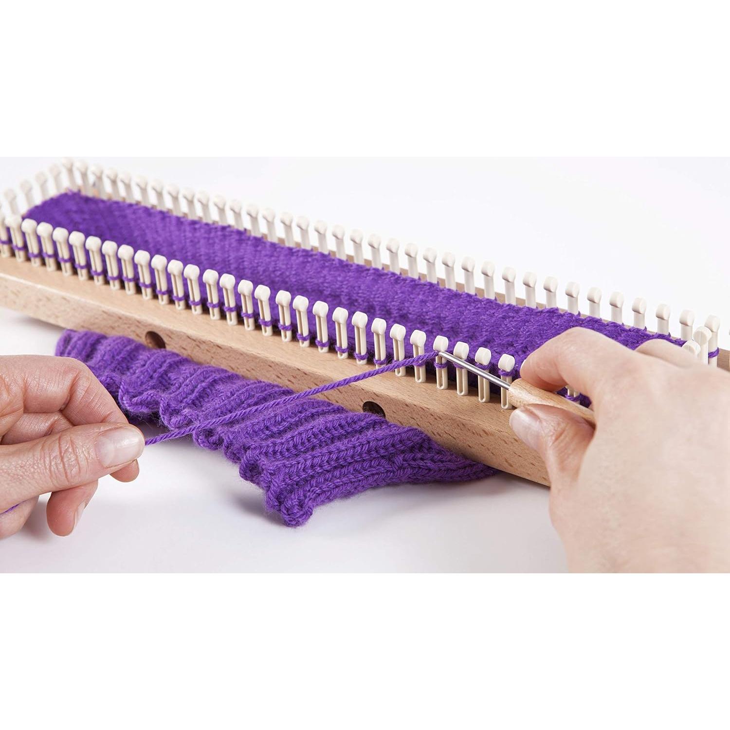 Tablero de Tejer Auténtico 45.72 cm Ajustable 106 Clavos Madera Dura