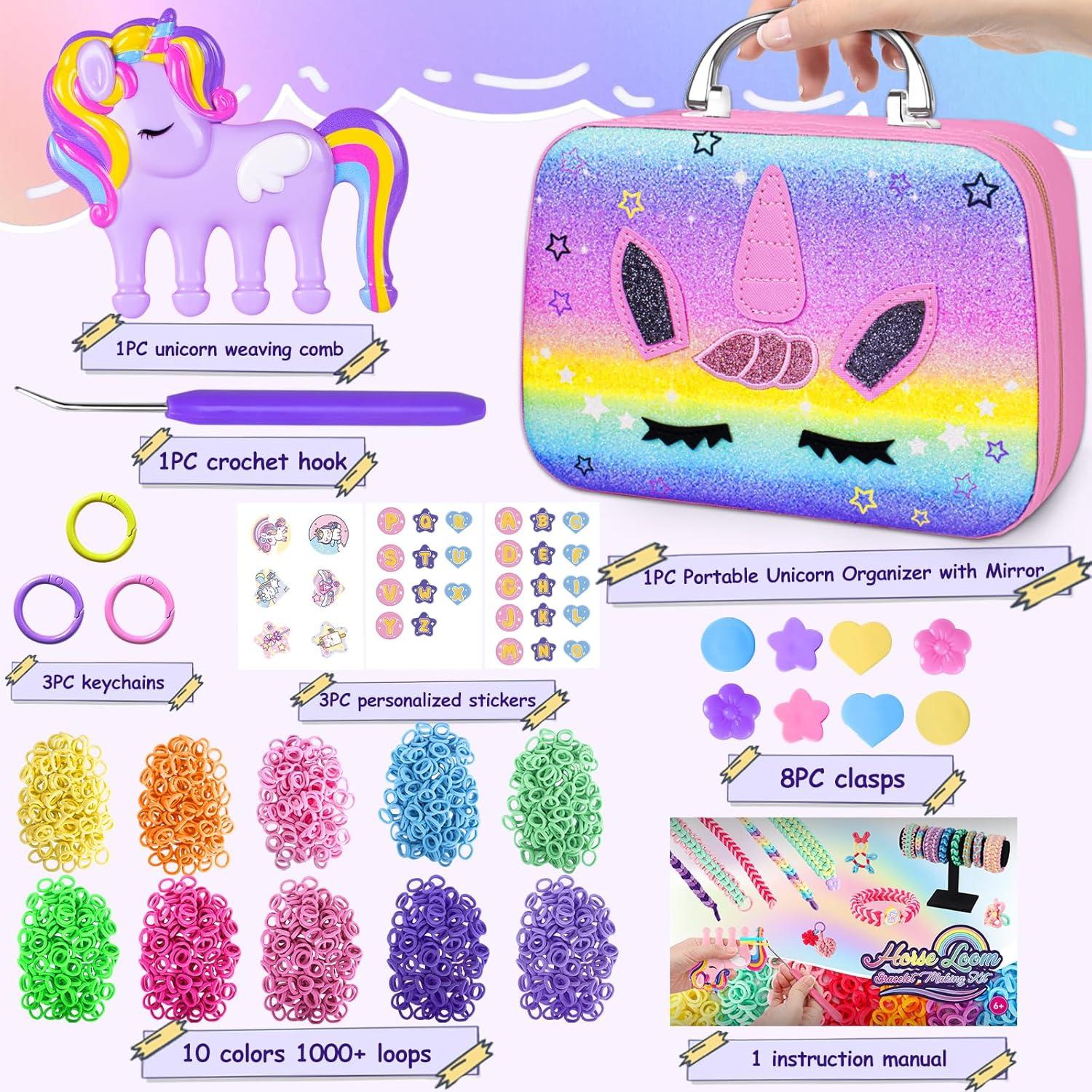 Kit de Fabricación de Pulseras Kikikid Unicornio 1000 Bandas