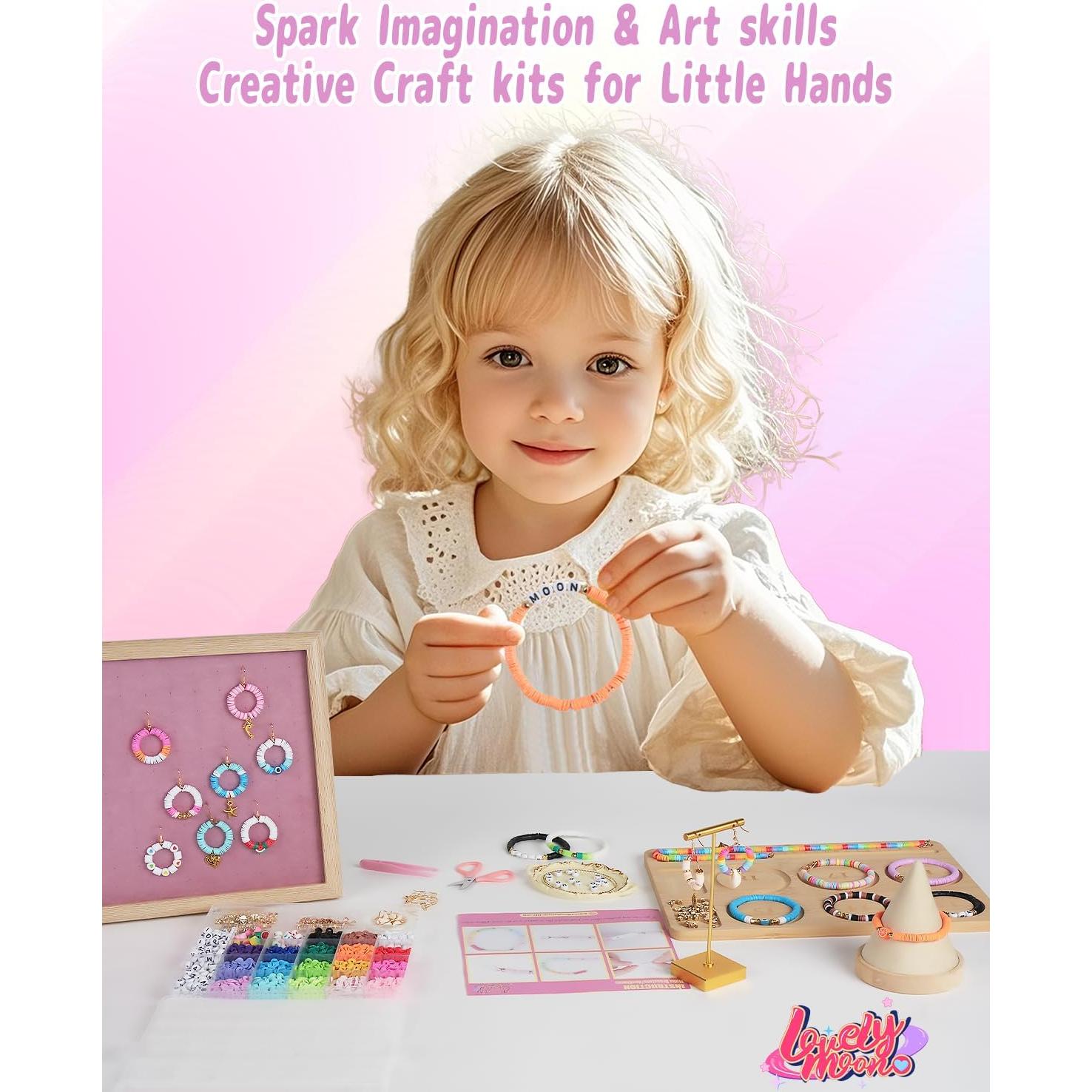 Kit de Fabricación de Pulseras LovelyMoon - 500 Cuentas de Arcilla