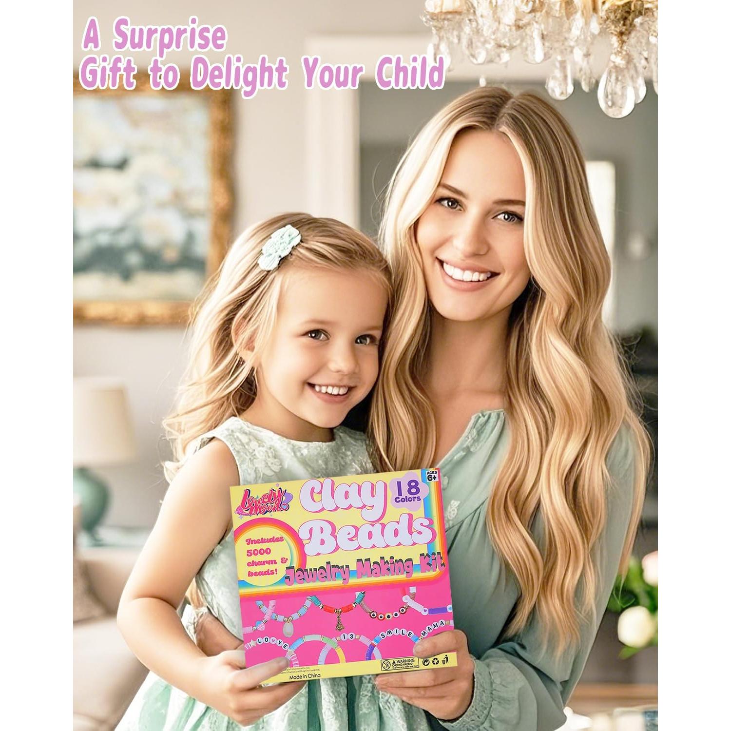 Kit de Fabricación de Pulseras LovelyMoon - 500 Cuentas de Arcilla