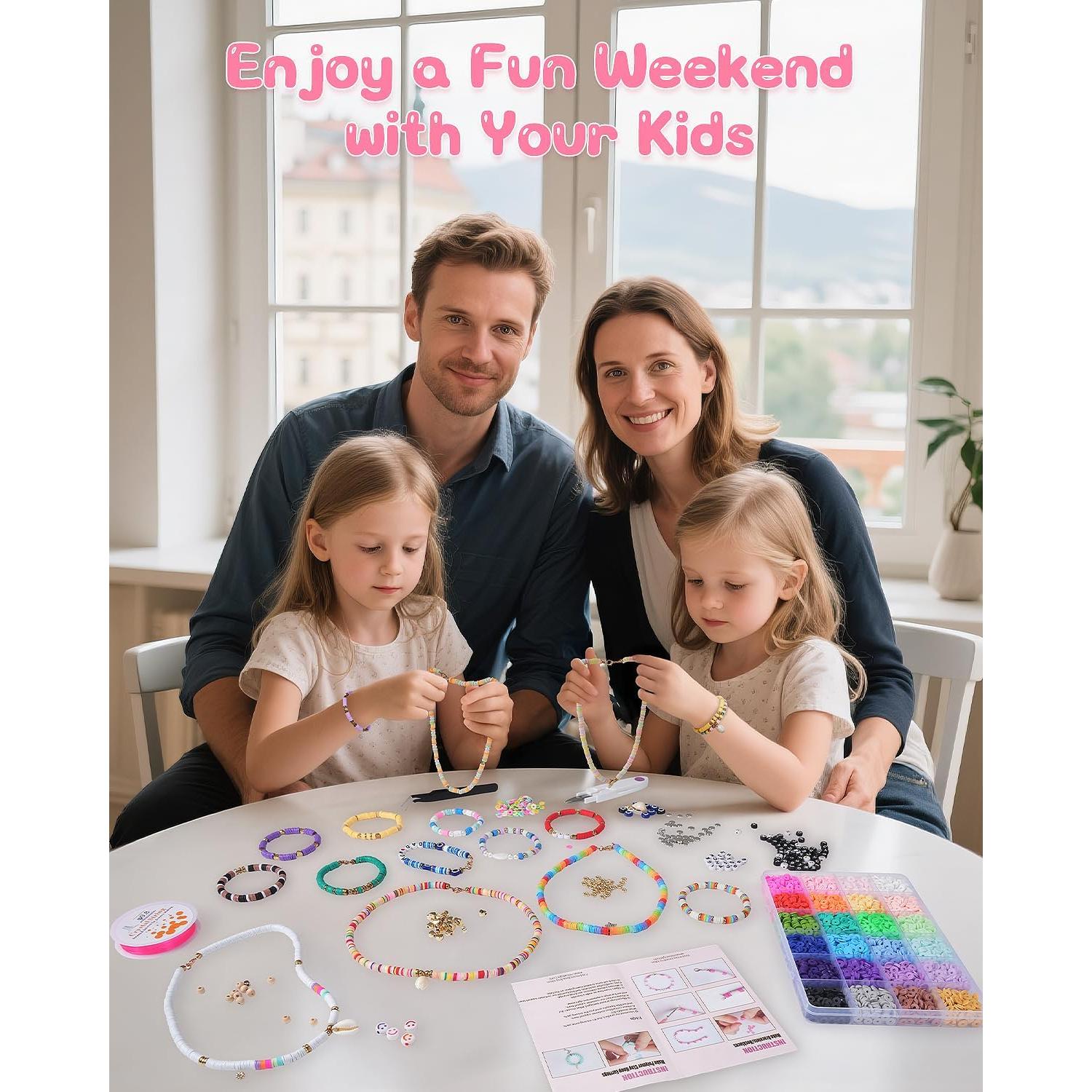 Kit de Fabricación de Pulseras Mio Angle 7500 Pcs Perlas de Arcilla