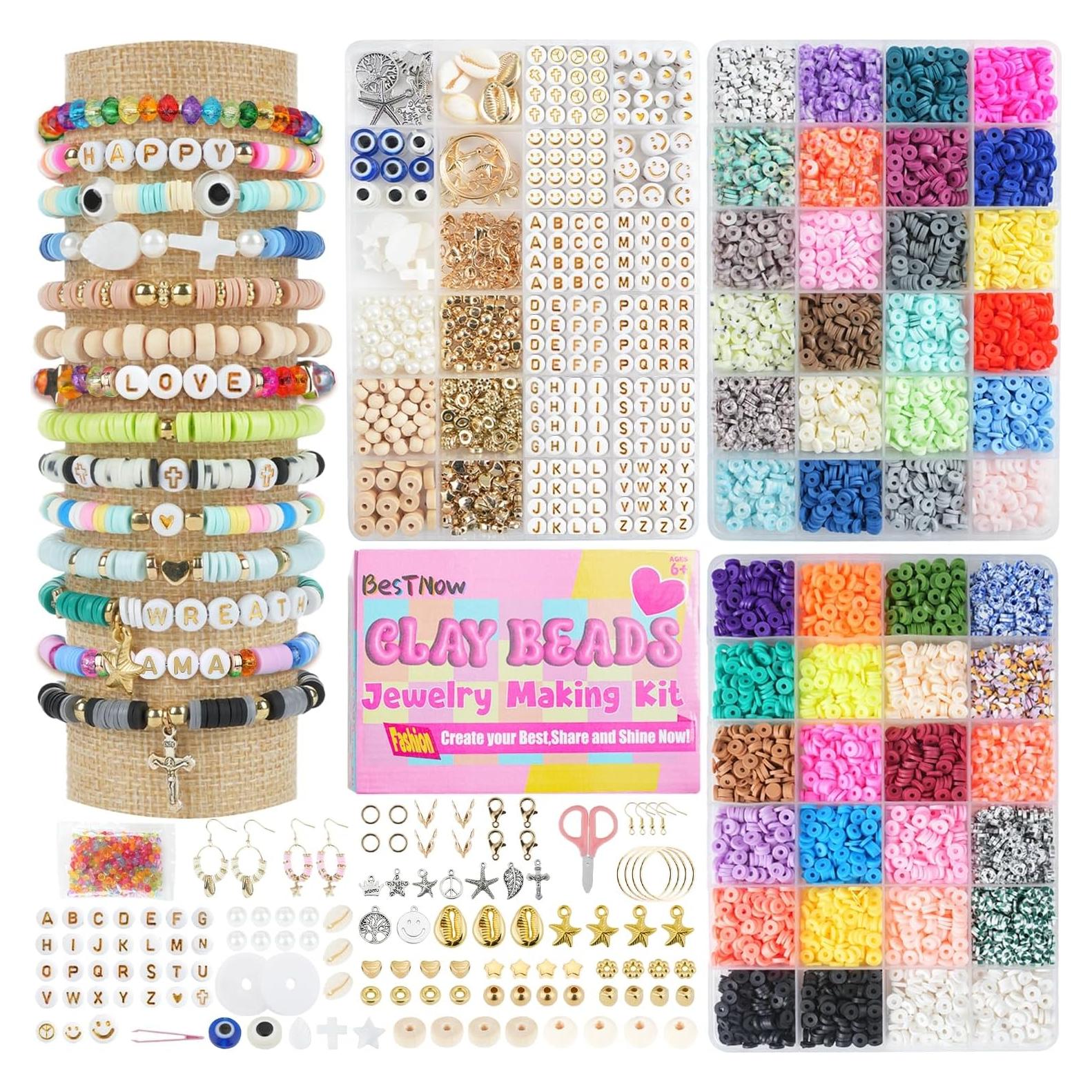 Kit de Fabricación de Pulseras BestNow con Cuentas de Arcilla
