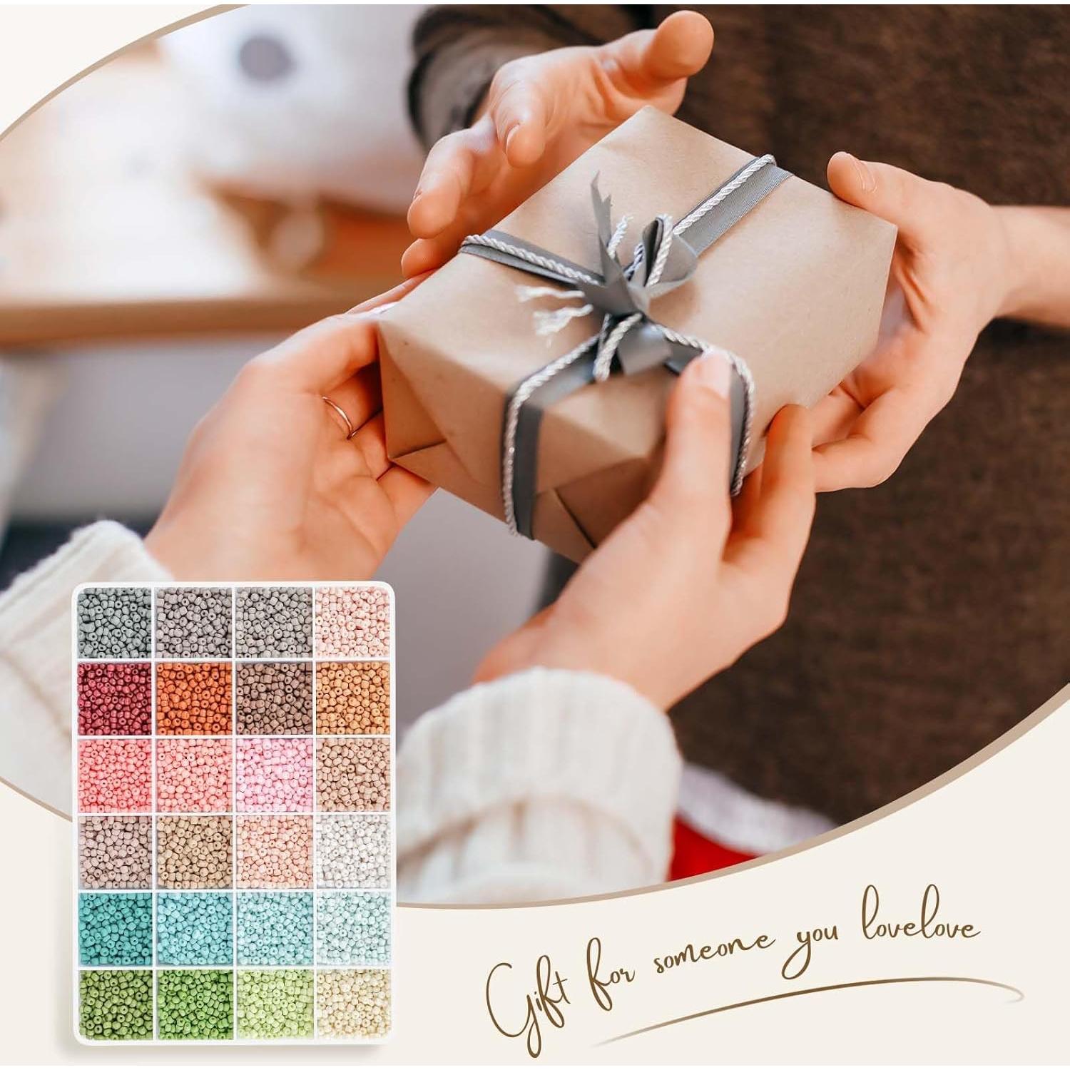 Kit de Pulseras de Cuentas TEXGIZRLY 3mm 24 Colores DIY