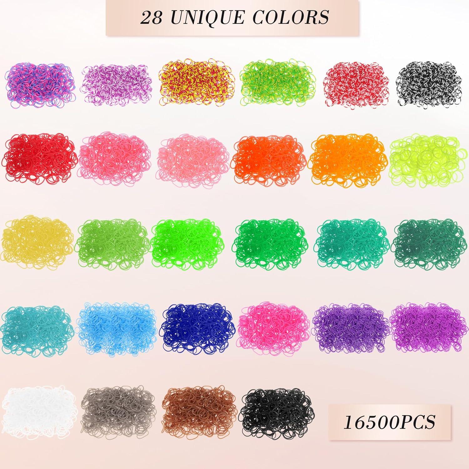 Kit de Pulseras de Goma obeoby 17500+ con Contenedor 3 Capas