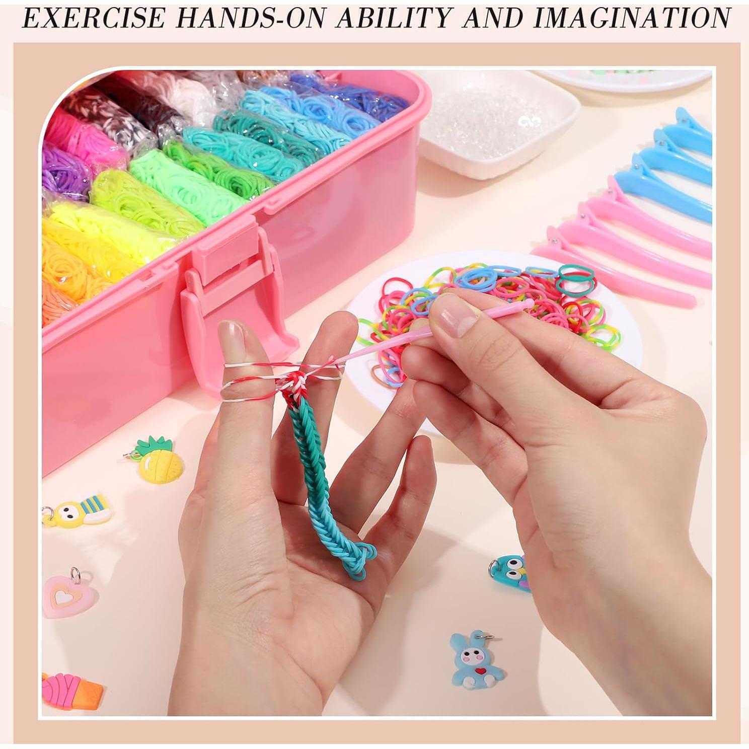 Kit de Pulseras de Goma obeoby 17500+ con Contenedor 3 Capas