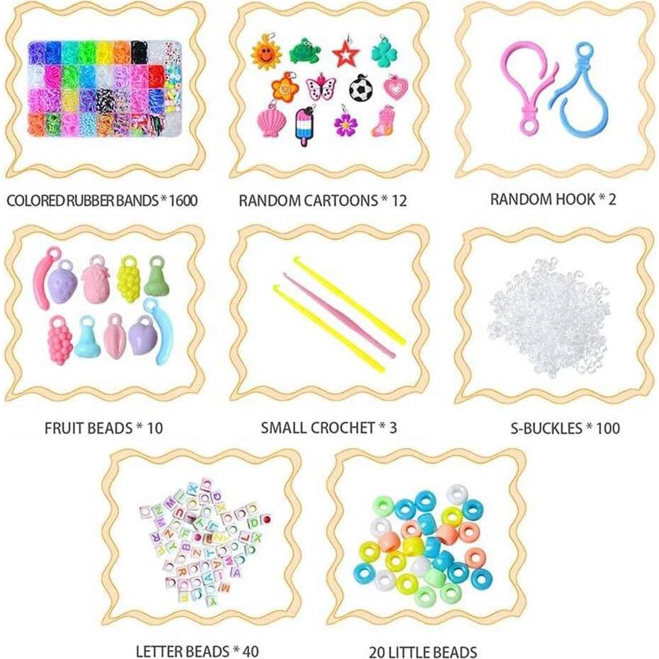 Kit de Fabricación de Pulseras ROYWOO - Bandas de Goma Multicolor