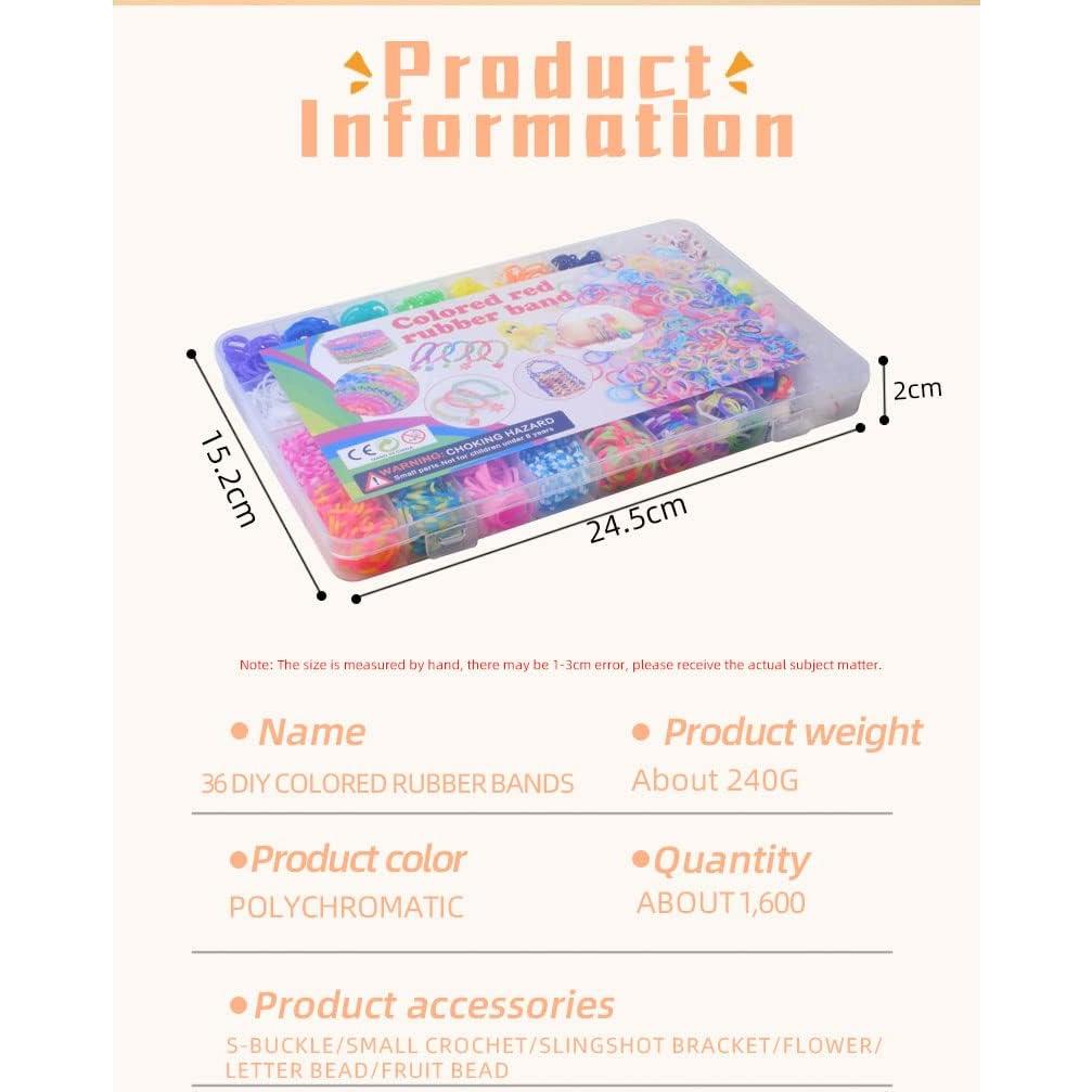 Kit de Fabricación de Pulseras ROYWOO - Bandas de Goma Multicolor