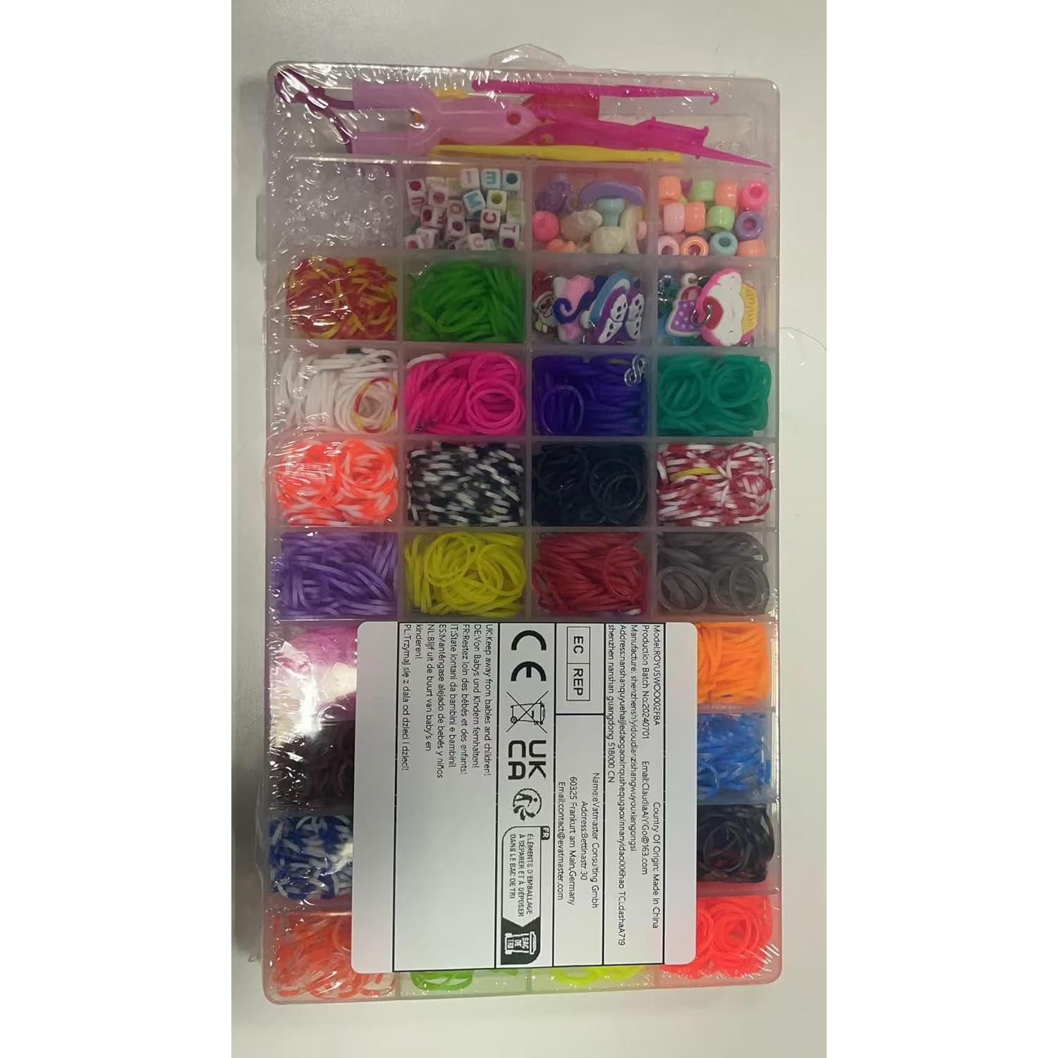 Kit de Fabricación de Pulseras ROYWOO - Bandas de Goma Multicolor