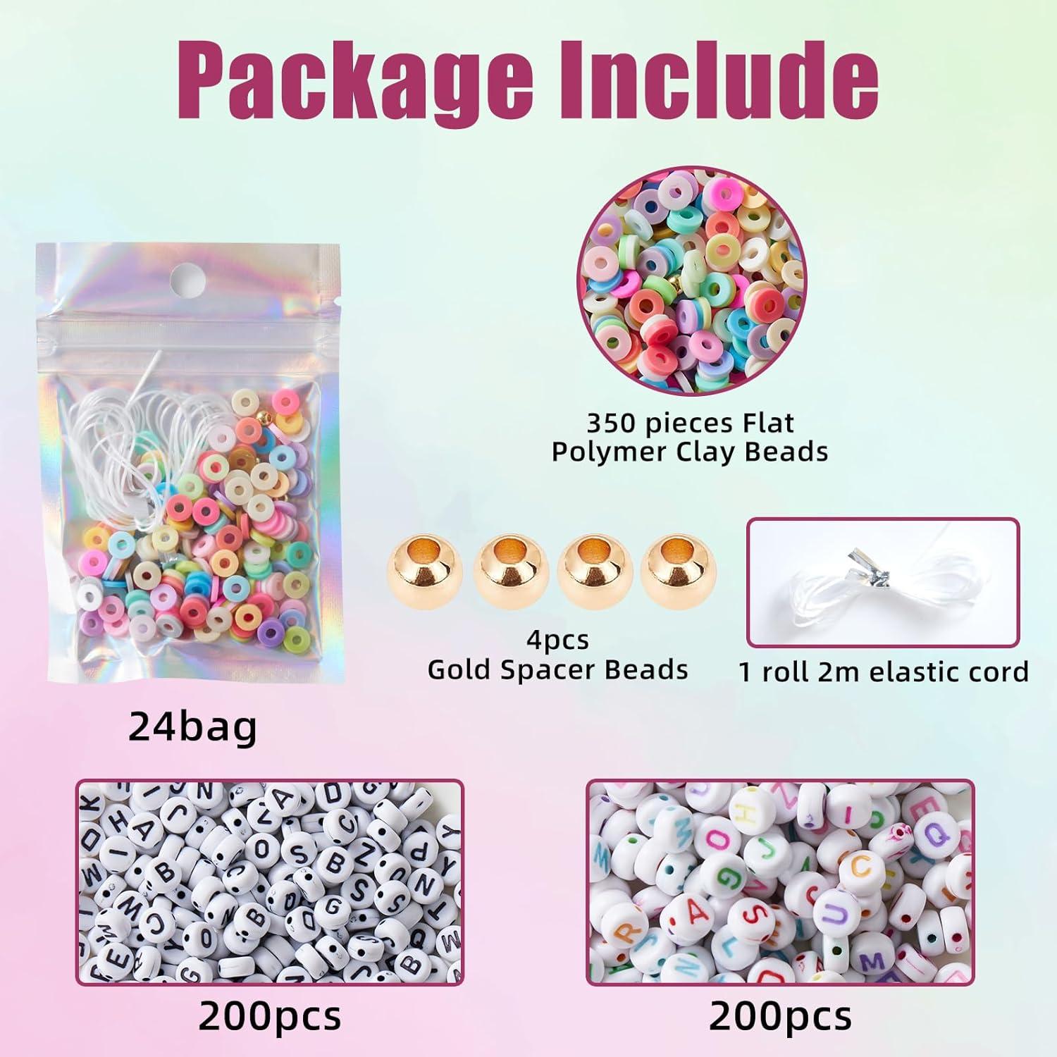 Kit de Pulseras de Amistad WJXCYGG 24 Set Arcilla Colorida