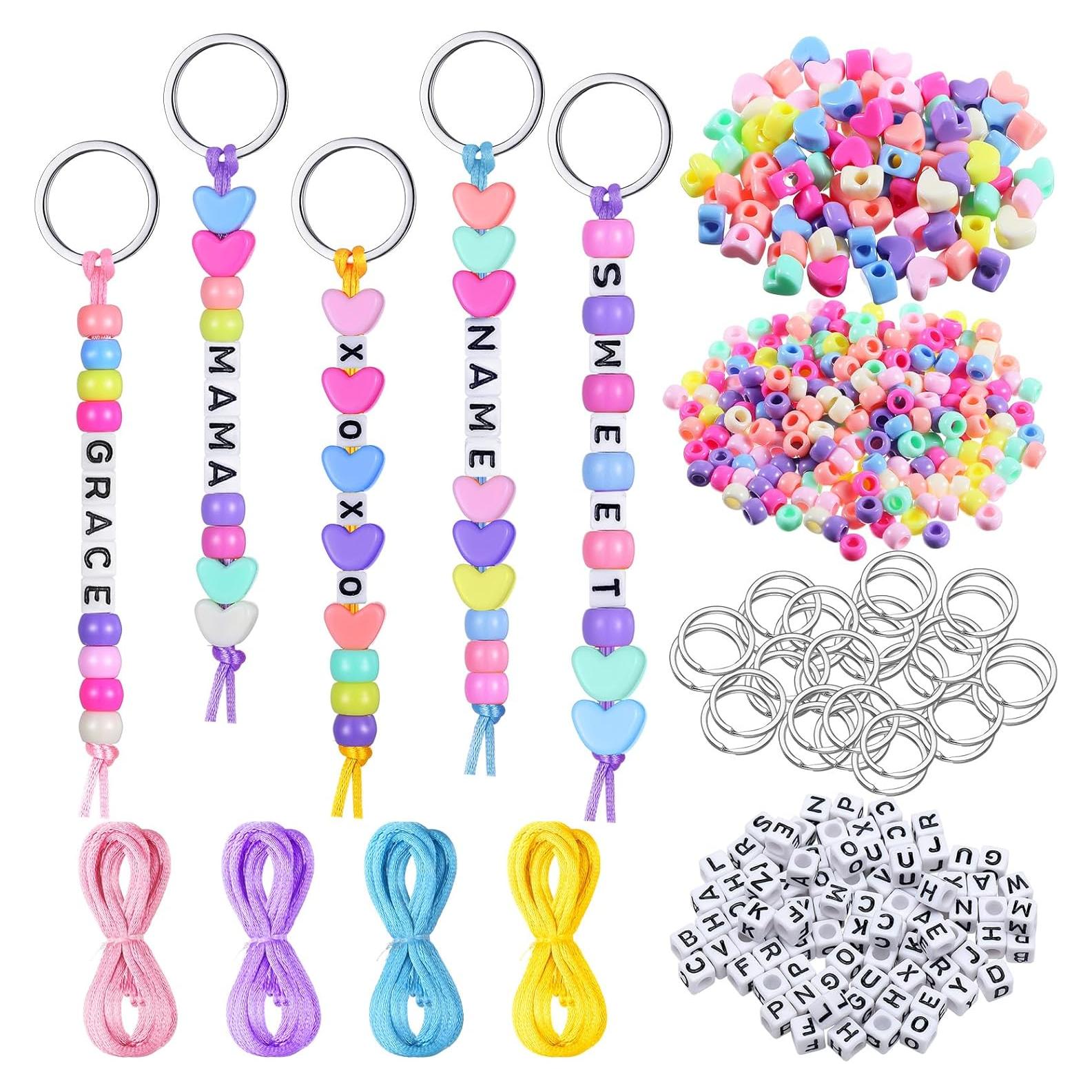 Kit de Llaveros DIY Landical 564 Piezas Cuentas de Letras