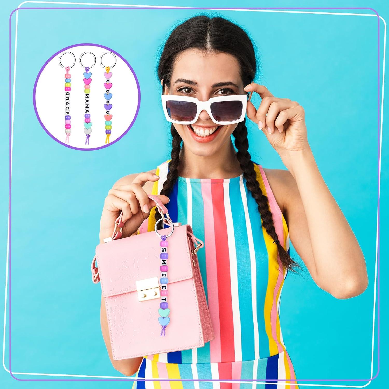 Kit de Llaveros DIY Landical 564 Piezas Cuentas de Letras