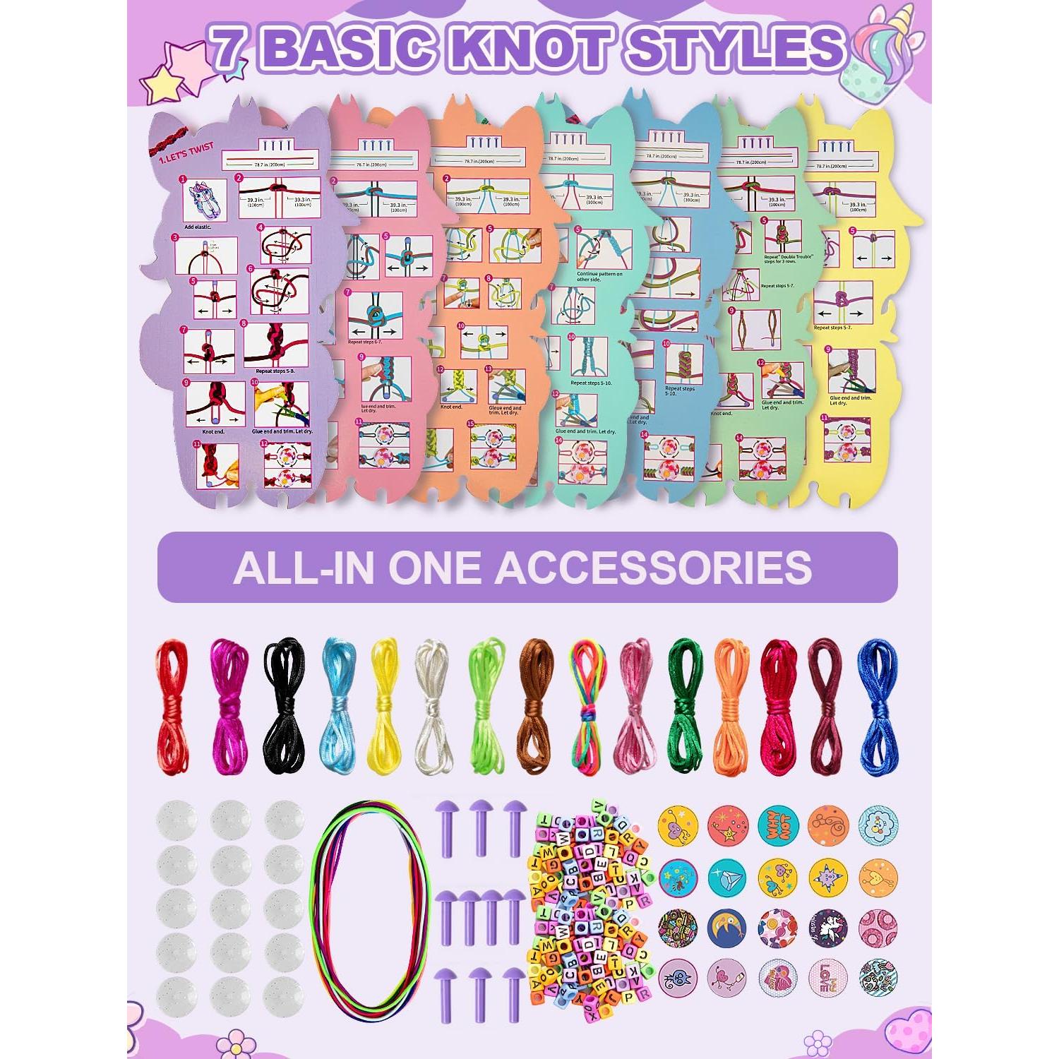 Kit de Pulseras de Amistad AONTESS Unicornio DIY para Niñas