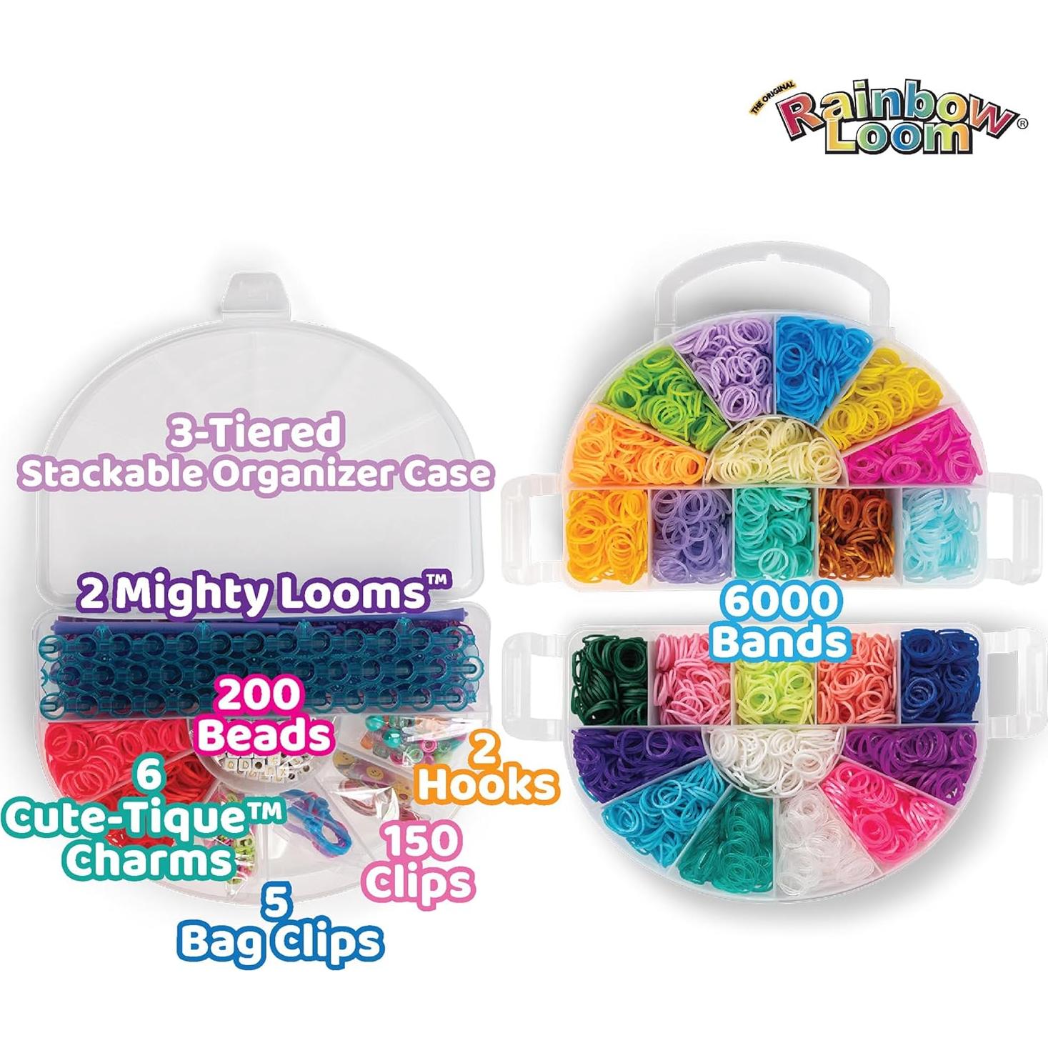 Kit de Fabricación de Pulseras Rainbow Loom Mighty Rainbow - 6000 Bandas