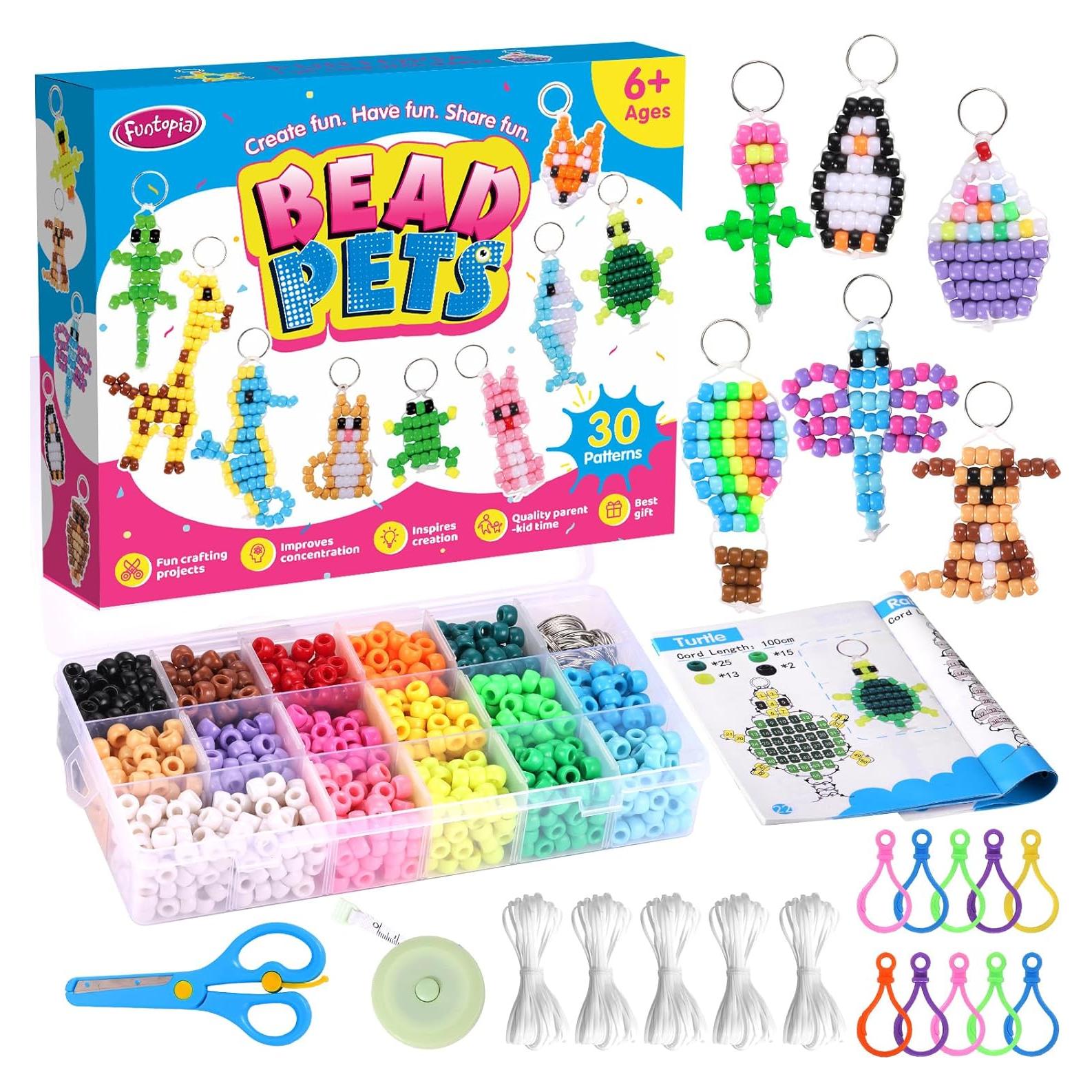Kit de Manualidades Funtopia - 1500 Perlas de Pony y 30 Diseños