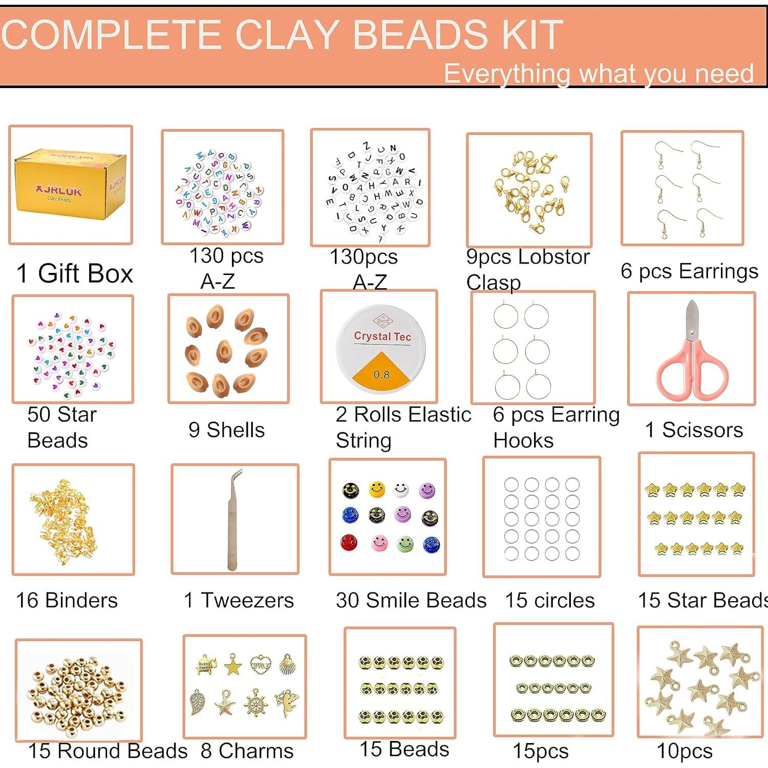 Kit de Pulseras de Cuentas de Arcilla XJRLUK 20000 Piezas