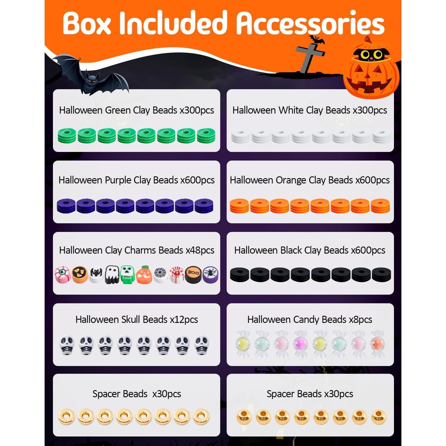 Kit de Joyería Halloween Taybonds para Niños 6+ - Pulseras y Encantos