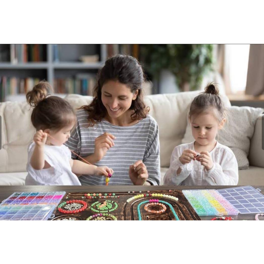 Kit de Perlas de Vidrio 6mm REVKI 3000 Piezas Multicolor