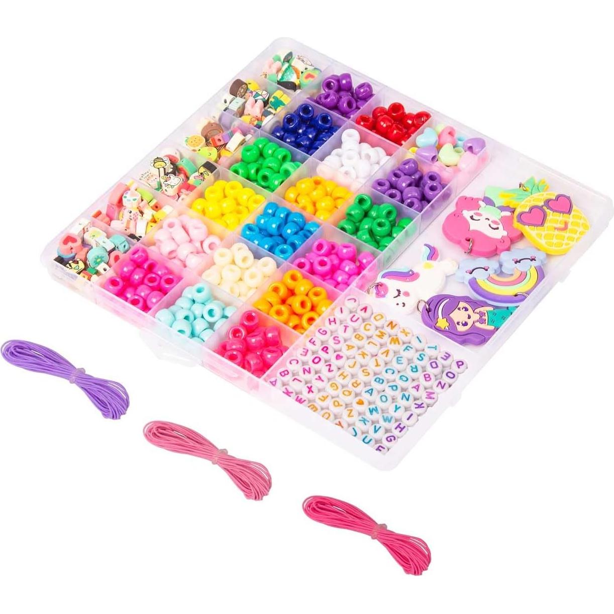 Kit de Joyería aowenxi para Niñas - Pulseras DIY Rosa